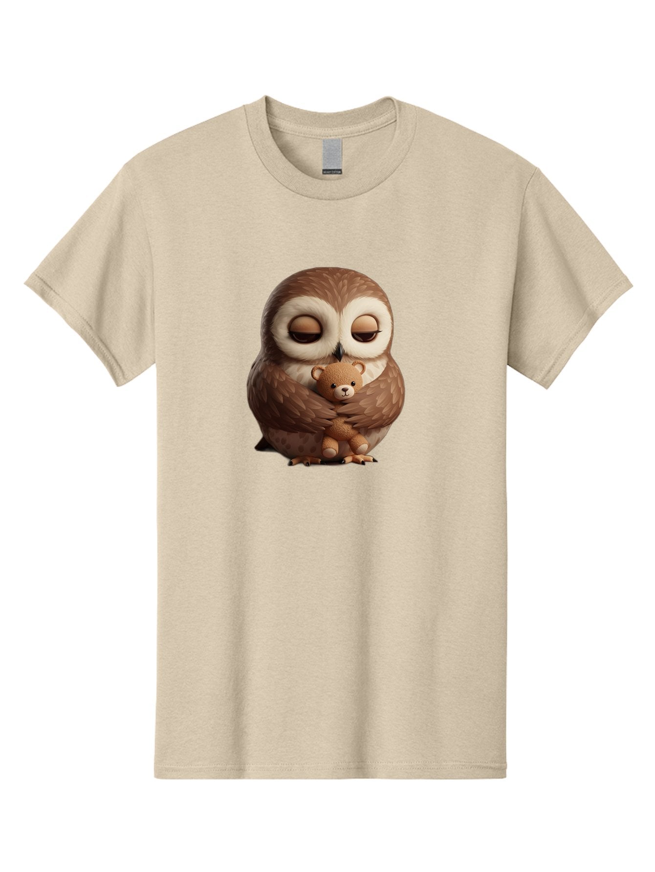 Owl-Hugging-Teddy-Bear-2 Men'S Graphic Tee, 100% Cotton, Comfortable Casual Summer Wear, Machine Washable, Vintage Camera, Old Camera, Antique Camera, Black Camera, Classic Photography, Photography Equipment, Nostalgic Device, Film Camera, Baf927 4