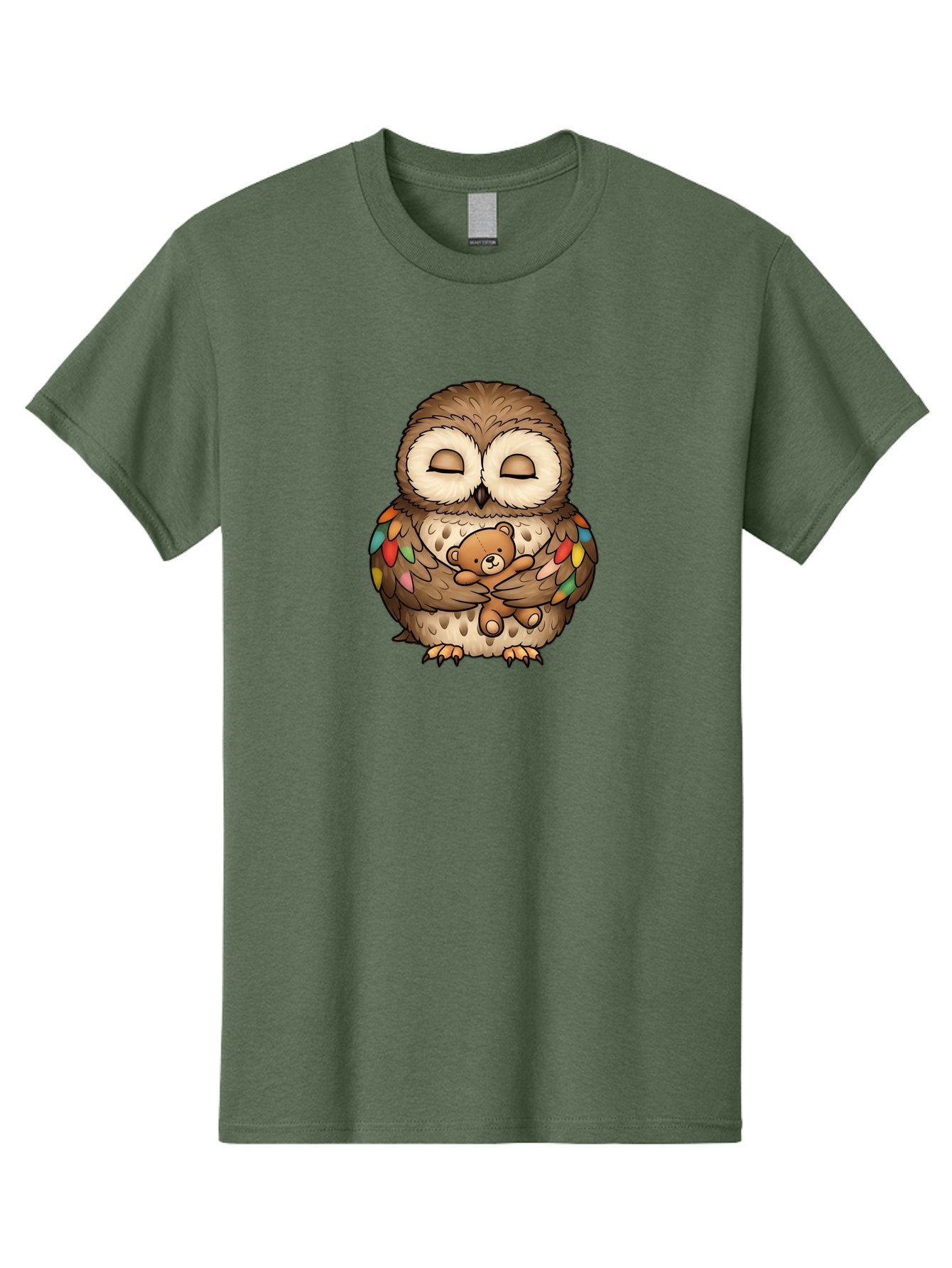 Owl-Hugging-Teddy Men'S Graphic Tee, 100% Cotton, Comfortable Casual Summer Wear, Machine Washable, Vintage Camera, Old Camera, Antique Camera, Black Camera, Classic Photography, Photography Equipment, Nostalgic Device, Film Camera, Camera Art Baf929 9