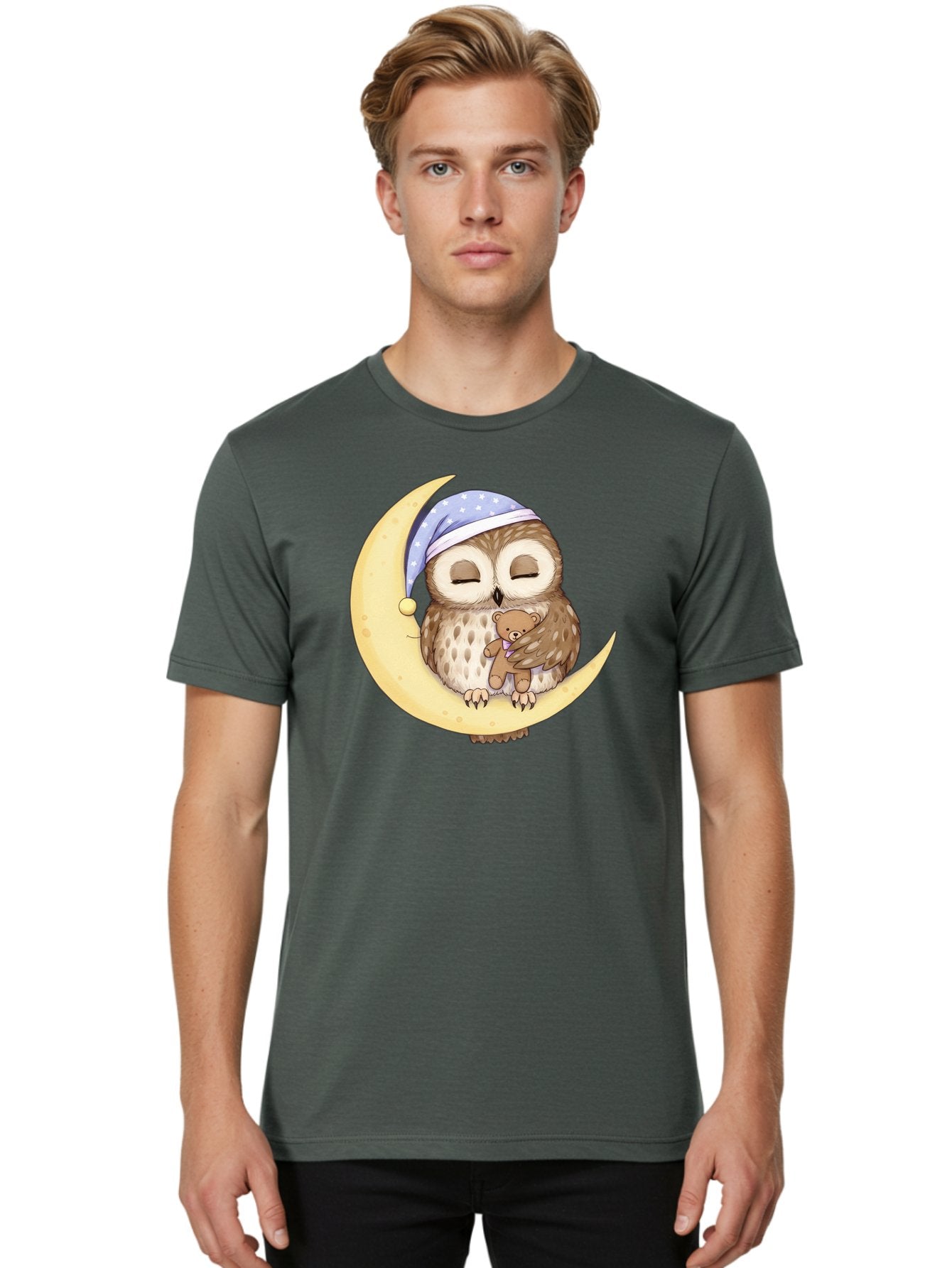 Owl-On-The-Moon Men'S Graphic Tee, 100% Cotton, Comfortable Casual Summer Wear, Machine Washable, Vintage Camera, Old Camera, Antique Camera, Black Camera, Classic Photography, Photography Equipment, Nostalgic Device, Film Camera, Camera Art Baf931 25
