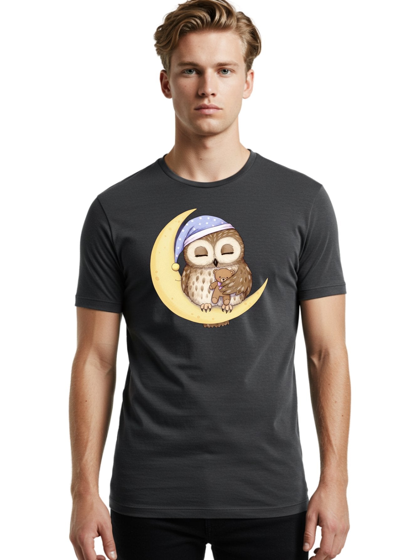 Owl-On-The-Moon Men'S Graphic Tee, 100% Cotton, Comfortable Casual Summer Wear, Machine Washable, Vintage Camera, Old Camera, Antique Camera, Black Camera, Classic Photography, Photography Equipment, Nostalgic Device, Film Camera, Camera Art Baf931 18