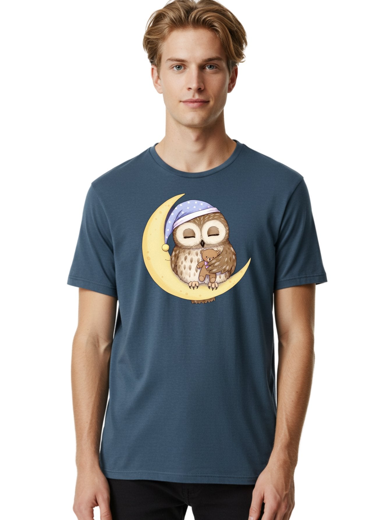 Owl-On-The-Moon Men'S Graphic Tee, 100% Cotton, Comfortable Casual Summer Wear, Machine Washable, Vintage Camera, Old Camera, Antique Camera, Black Camera, Classic Photography, Photography Equipment, Nostalgic Device, Film Camera, Camera Art Baf931 23