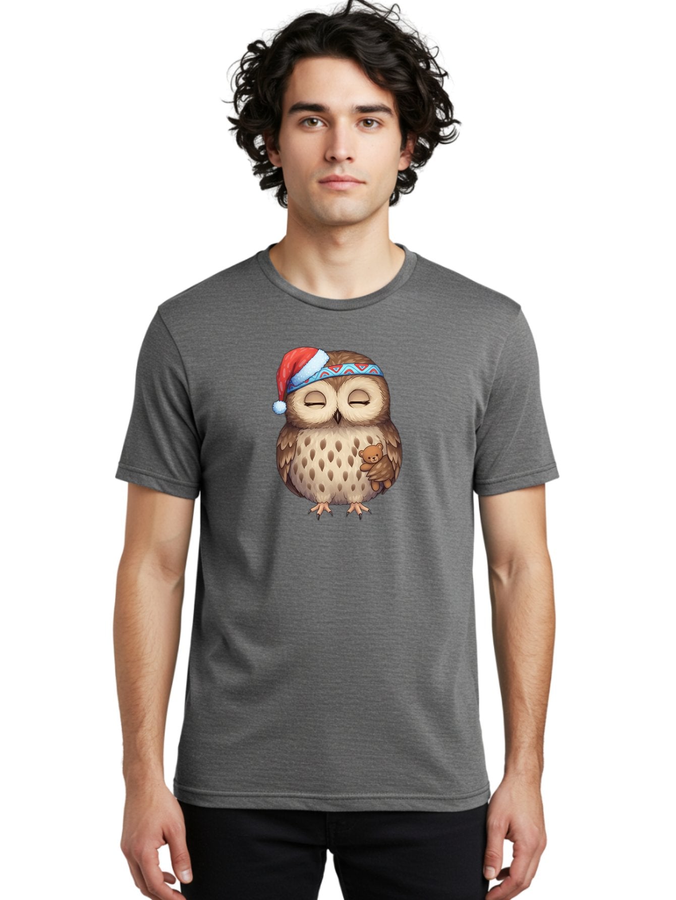 Owl-With-Santa-Hat Men'S Graphic Tee, 100% Cotton, Comfortable Casual Summer Wear, Machine Washable, Vintage Camera, Old Camera, Antique Camera, Black Camera, Classic Photography, Photography Equipment, Nostalgic Device, Film Camera, Baf934 20