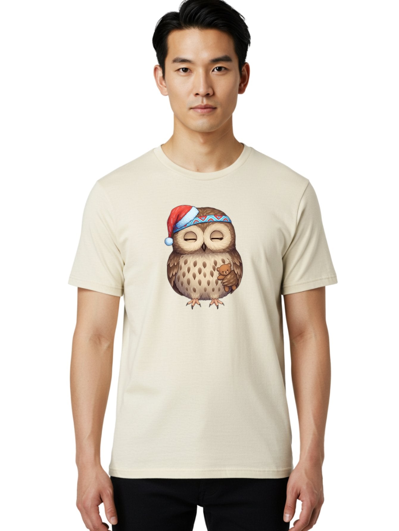 Owl-With-Santa-Hat Men'S Graphic Tee, 100% Cotton, Comfortable Casual Summer Wear, Machine Washable, Vintage Camera, Old Camera, Antique Camera, Black Camera, Classic Photography, Photography Equipment, Nostalgic Device, Film Camera, Baf934 23