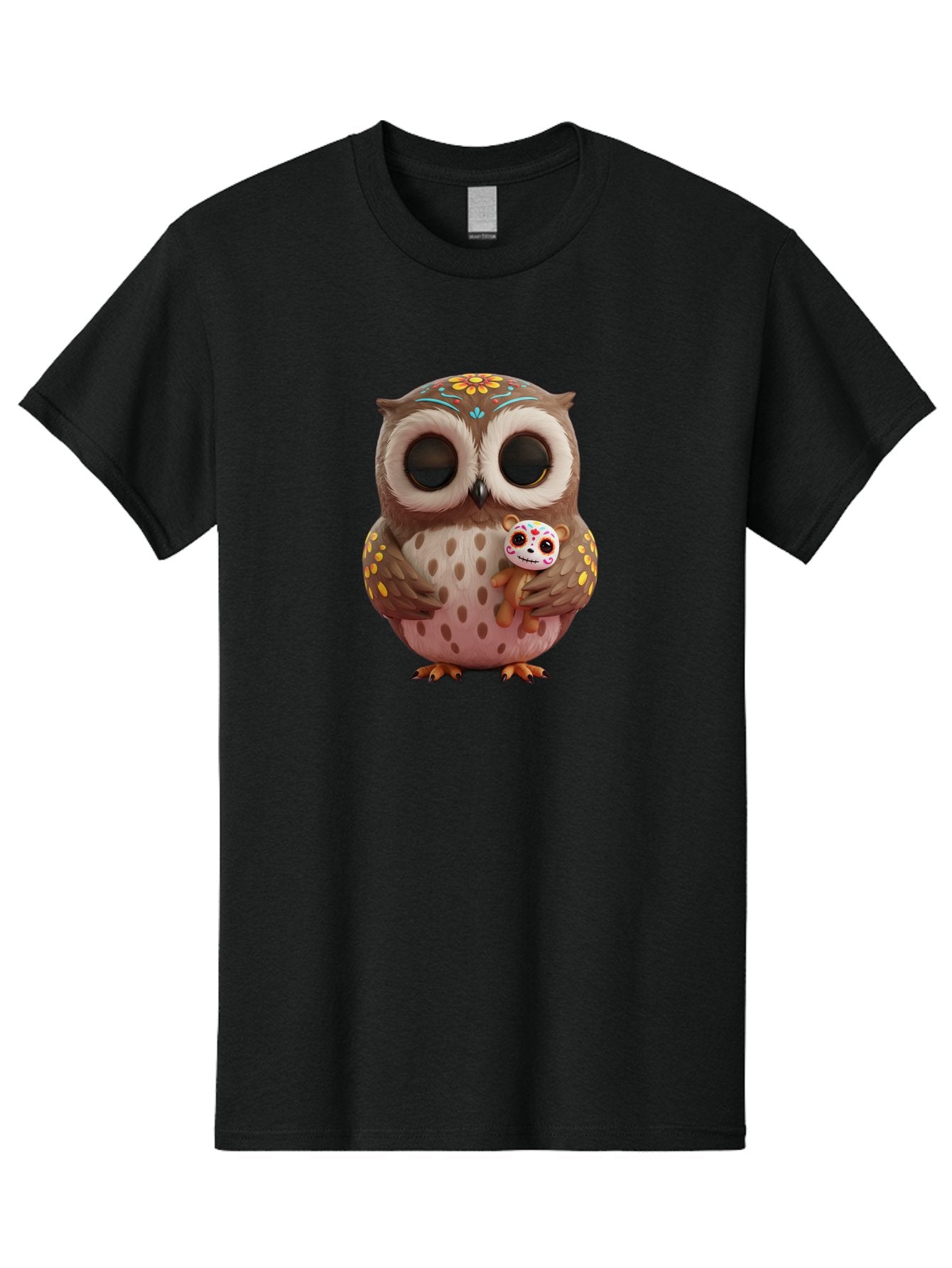 Owl-With-Sugar-Skull-Teddy-Bear Men'S Graphic Tee, 100% Cotton, Comfortable Casual Summer Wear, Machine Washable, Vintage Camera, Old Camera, Antique Camera, Black Camera, Classic Photography, Photography Equipment, Nostalgic Device, Baf935 9