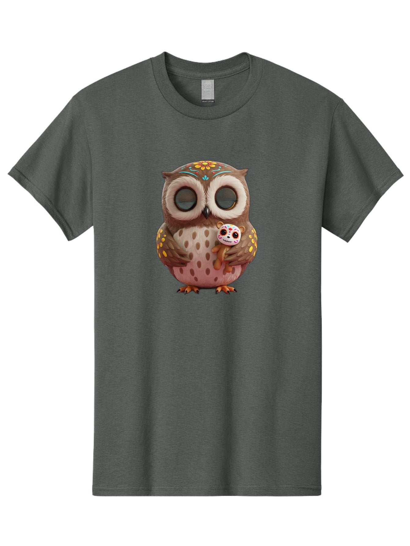 Owl-With-Sugar-Skull-Teddy-Bear Men'S Graphic Tee, 100% Cotton, Comfortable Casual Summer Wear, Machine Washable, Vintage Camera, Old Camera, Antique Camera, Black Camera, Classic Photography, Photography Equipment, Nostalgic Device, Baf935 10