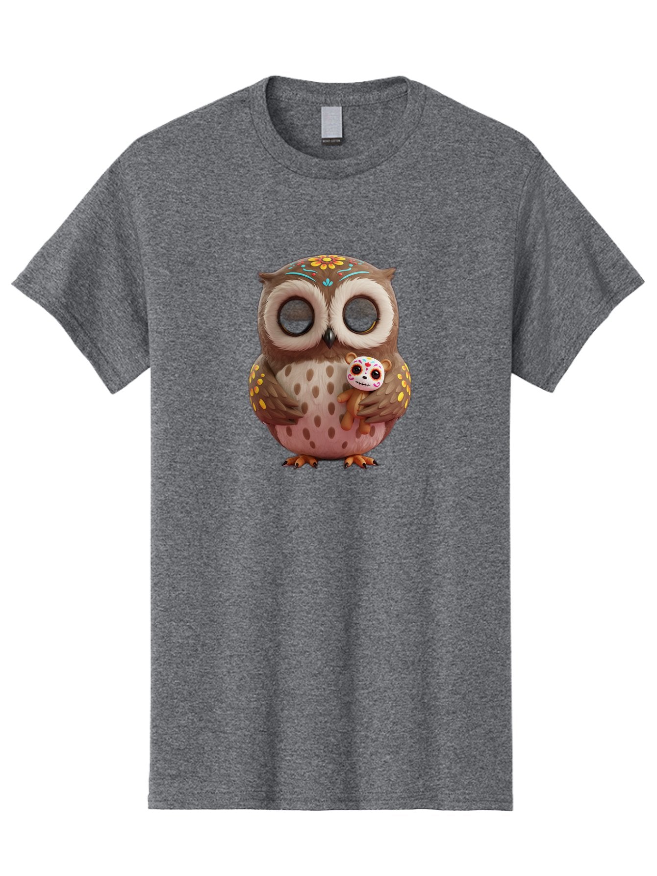 Owl-With-Sugar-Skull-Teddy-Bear Men'S Graphic Tee, 100% Cotton, Comfortable Casual Summer Wear, Machine Washable, Vintage Camera, Old Camera, Antique Camera, Black Camera, Classic Photography, Photography Equipment, Nostalgic Device, Baf935 3