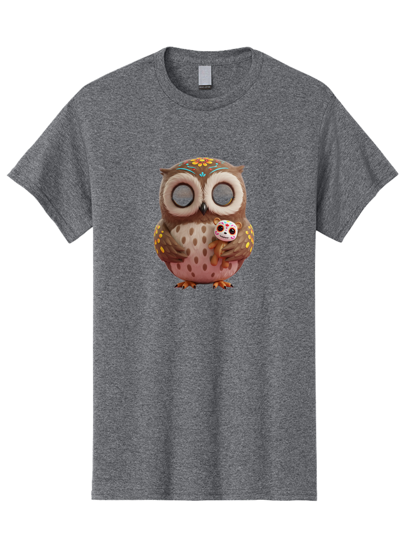 Owl-With-Sugar-Skull-Teddy-Bear Men'S Graphic Tee, 100% Cotton, Comfortable Casual Summer Wear, Machine Washable, Vintage Camera, Old Camera, Antique Camera, Black Camera, Classic Photography, Photography Equipment, Nostalgic Device, Baf935 9