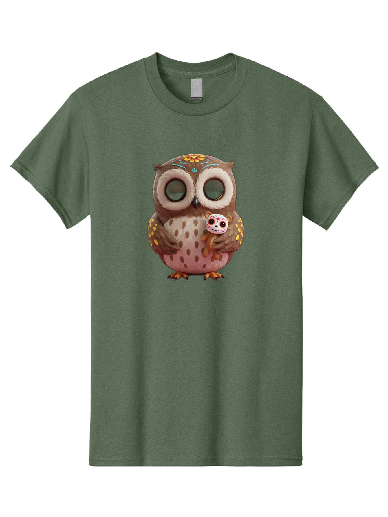 Owl-With-Sugar-Skull-Teddy-Bear Men'S Graphic Tee, 100% Cotton, Comfortable Casual Summer Wear, Machine Washable, Vintage Camera, Old Camera, Antique Camera, Black Camera, Classic Photography, Photography Equipment, Nostalgic Device, Baf935 11