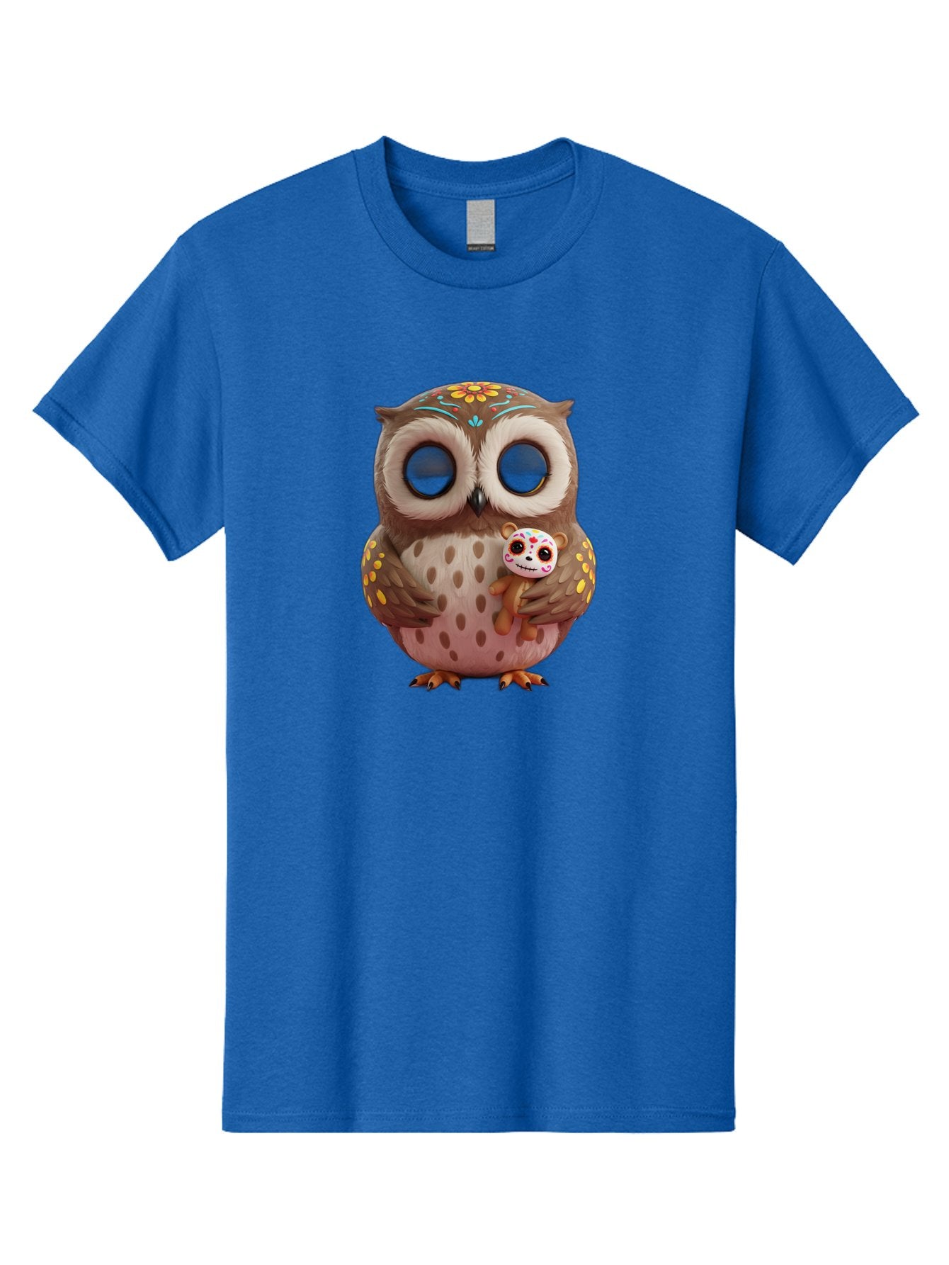 Owl-With-Sugar-Skull-Teddy-Bear Men'S Graphic Tee, 100% Cotton, Comfortable Casual Summer Wear, Machine Washable, Vintage Camera, Old Camera, Antique Camera, Black Camera, Classic Photography, Photography Equipment, Nostalgic Device, Baf935 5