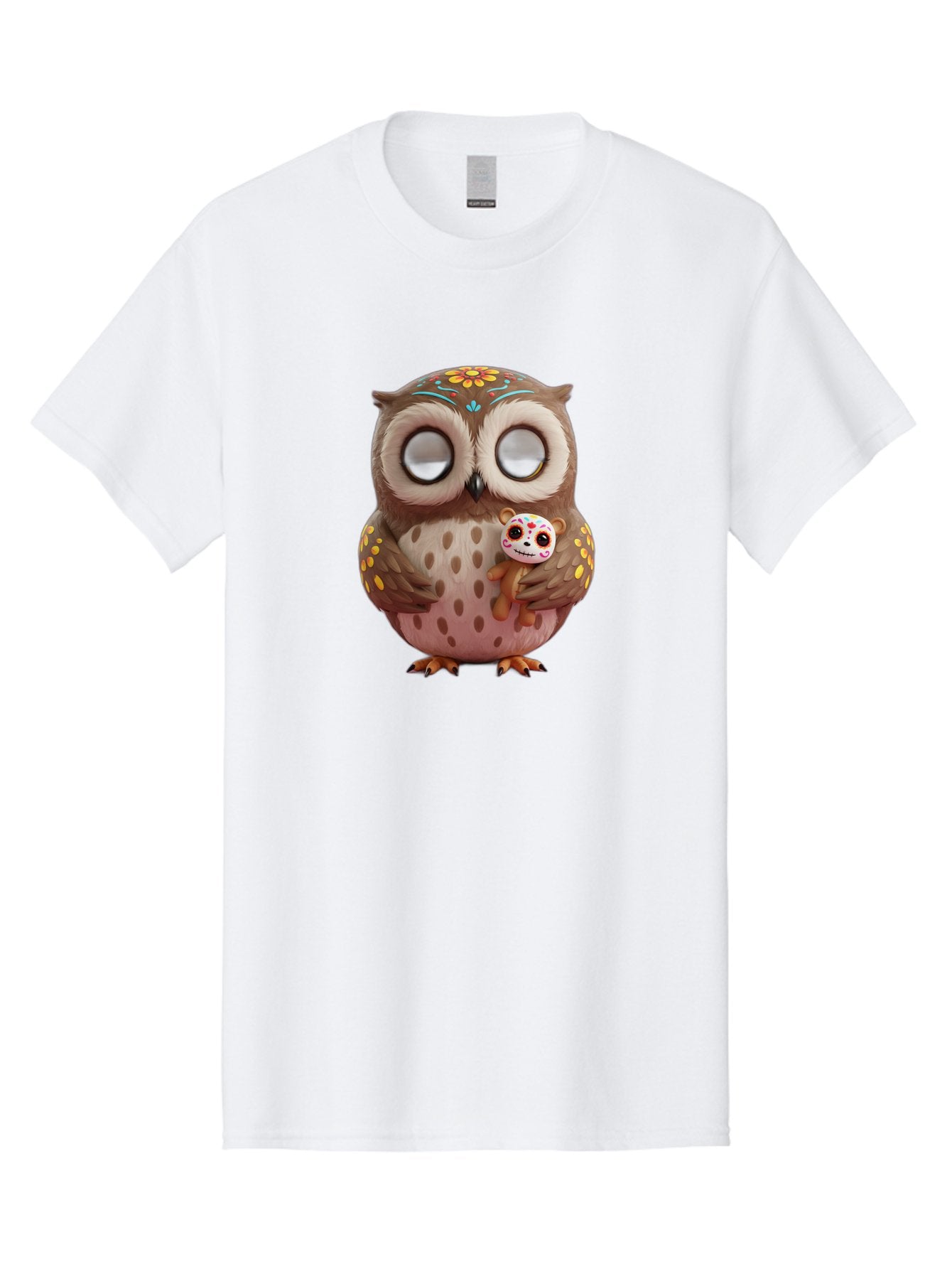 Owl-With-Sugar-Skull-Teddy-Bear Men'S Graphic Tee, 100% Cotton, Comfortable Casual Summer Wear, Machine Washable, Vintage Camera, Old Camera, Antique Camera, Black Camera, Classic Photography, Photography Equipment, Nostalgic Device, Baf935 4