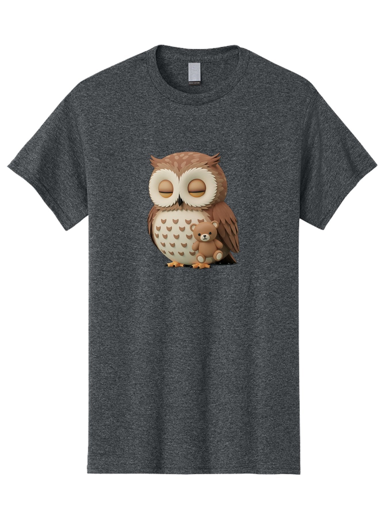 Owl-With-Teddy-1 Men'S Graphic Tee, 100% Cotton, Comfortable Casual Summer Wear, Machine Washable, Vintage Camera, Old Camera, Antique Camera, Black Camera, Classic Photography, Photography Equipment, Nostalgic Device, Film Camera, Camera Art Baf936 4
