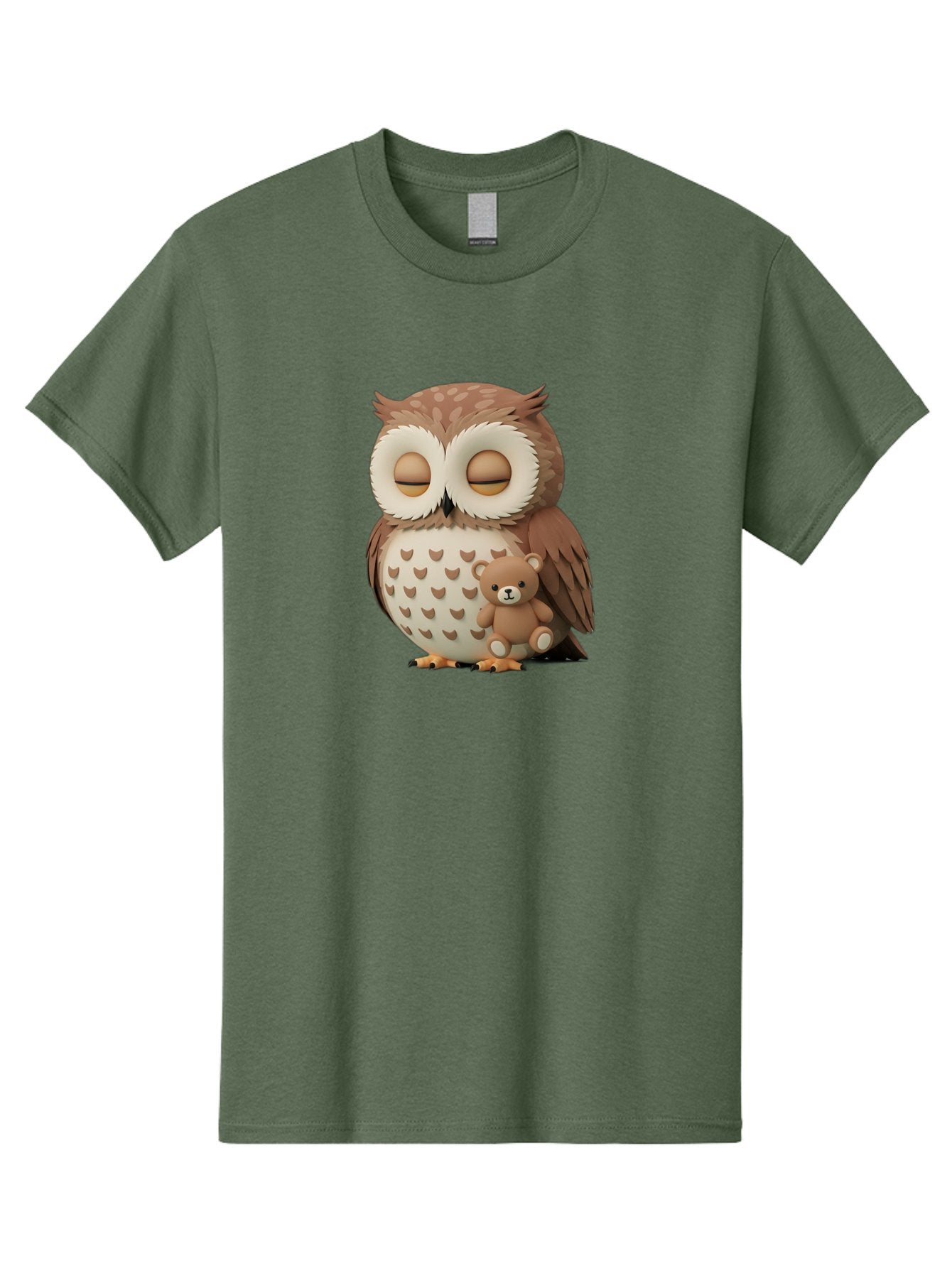 Owl-With-Teddy-1 Men'S Graphic Tee, 100% Cotton, Comfortable Casual Summer Wear, Machine Washable, Vintage Camera, Old Camera, Antique Camera, Black Camera, Classic Photography, Photography Equipment, Nostalgic Device, Film Camera, Camera Art Baf936 6