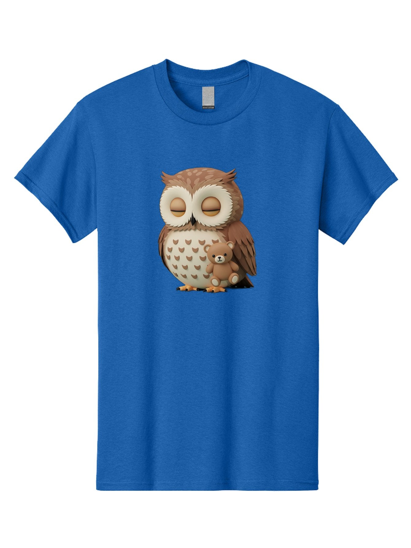 Owl-With-Teddy-1 Men'S Graphic Tee, 100% Cotton, Comfortable Casual Summer Wear, Machine Washable, Vintage Camera, Old Camera, Antique Camera, Black Camera, Classic Photography, Photography Equipment, Nostalgic Device, Film Camera, Camera Art Baf936 12