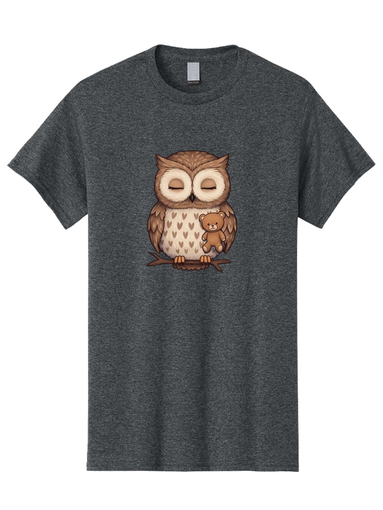Owl-With-Teddy-2 Men'S Graphic Tee, 100% Cotton, Comfortable Casual Summer Wear, Machine Washable, Vintage Camera, Old Camera, Antique Camera, Black Camera, Classic Photography, Photography Equipment, Nostalgic Device, Film Camera, Camera Art Baf937 6