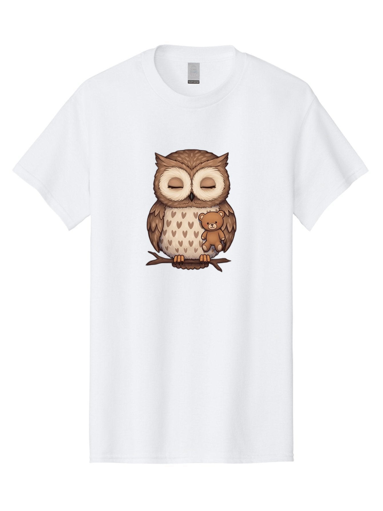 Owl-With-Teddy-2 Men'S Graphic Tee, 100% Cotton, Comfortable Casual Summer Wear, Machine Washable, Vintage Camera, Old Camera, Antique Camera, Black Camera, Classic Photography, Photography Equipment, Nostalgic Device, Film Camera, Camera Art Baf937 4