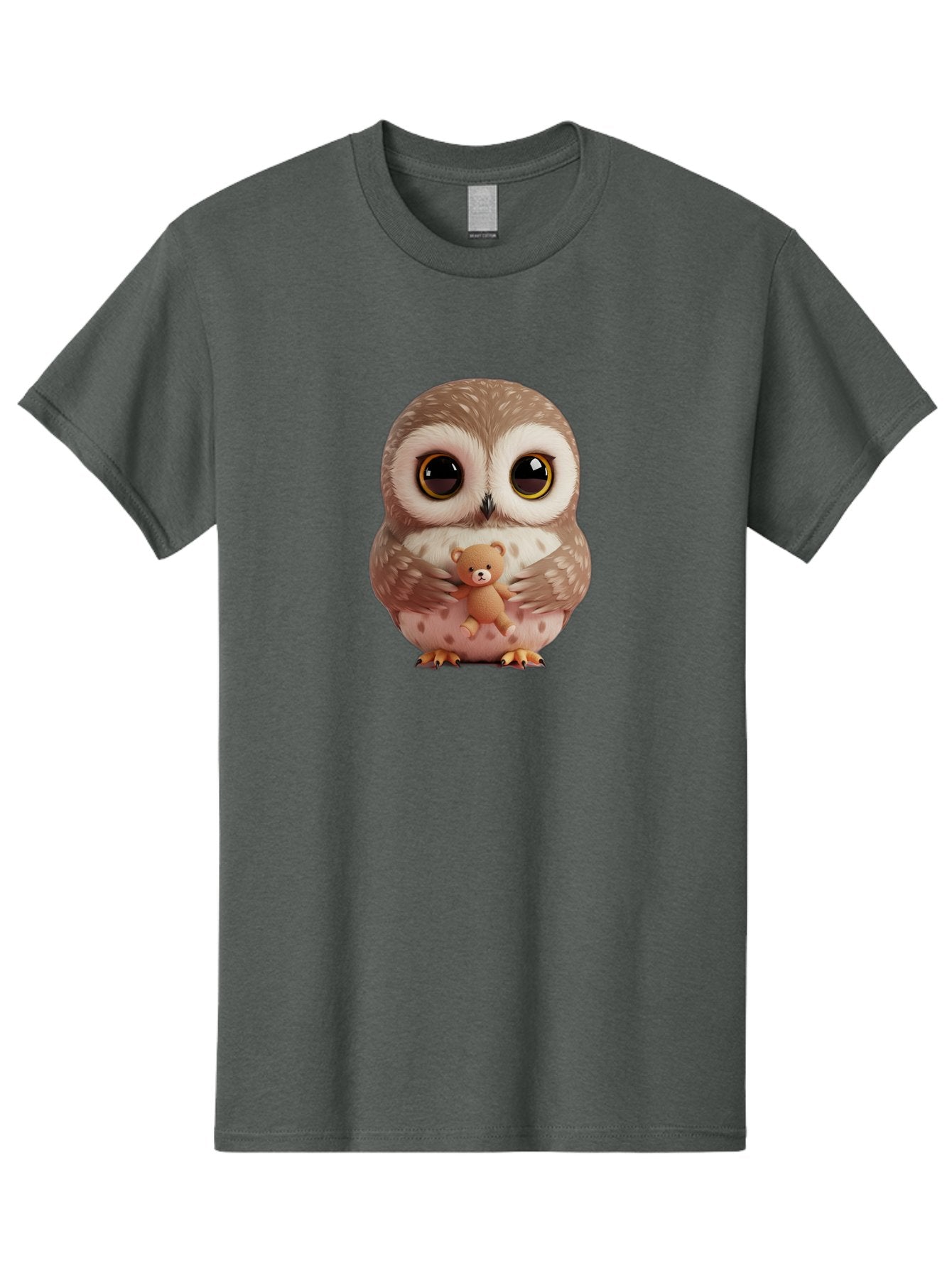 Owl-With-Teddy-3 Men'S Graphic Tee, 100% Cotton, Comfortable Casual Summer Wear, Machine Washable, Vintage Camera, Old Camera, Antique Camera, Black Camera, Classic Photography, Photography Equipment, Nostalgic Device, Film Camera, Camera Art Baf938 7