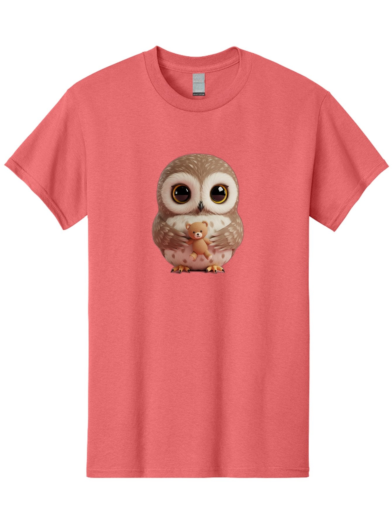 Owl-With-Teddy-3 Men'S Graphic Tee, 100% Cotton, Comfortable Casual Summer Wear, Machine Washable, Vintage Camera, Old Camera, Antique Camera, Black Camera, Classic Photography, Photography Equipment, Nostalgic Device, Film Camera, Camera Art Baf938