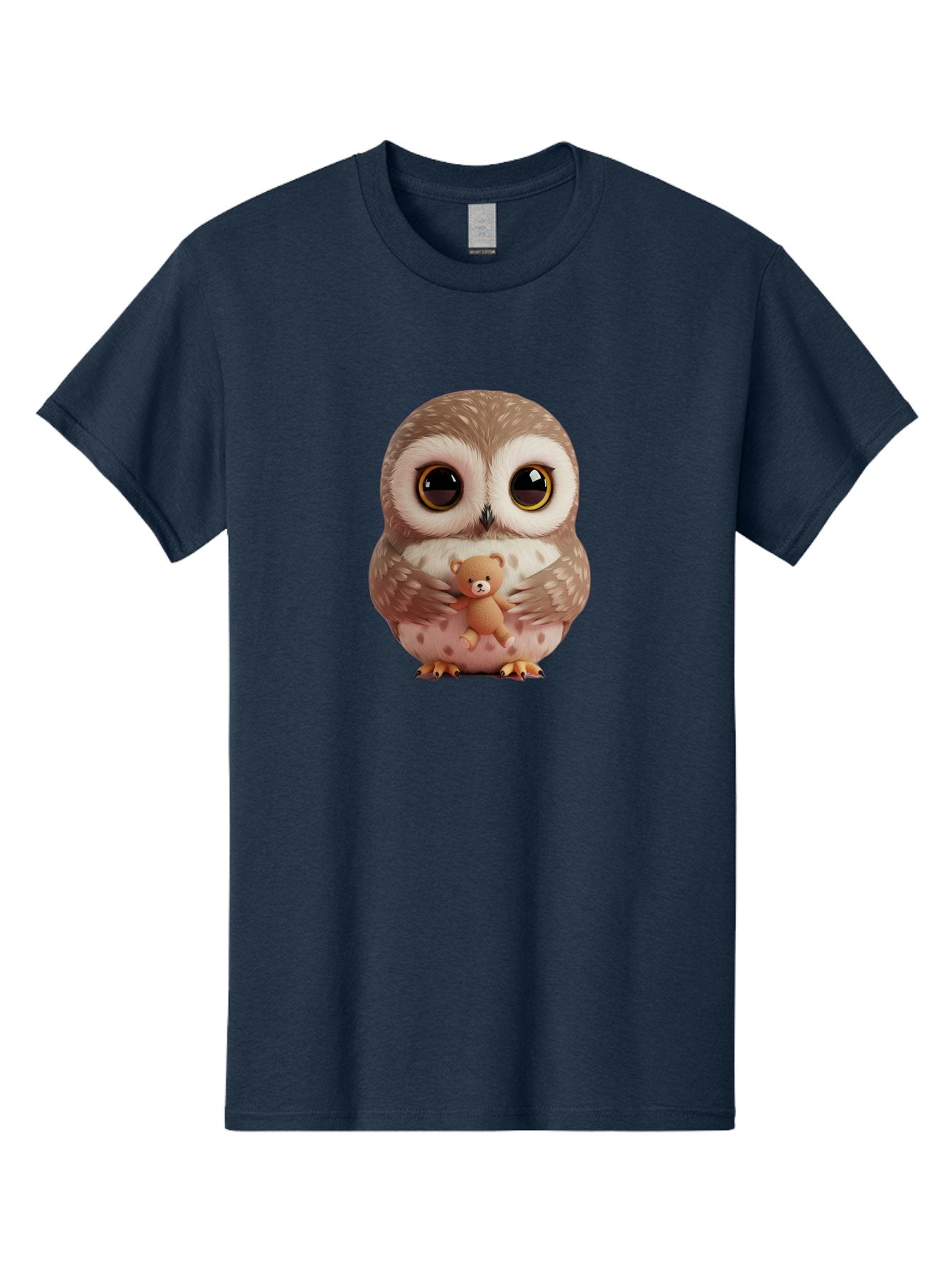 Owl-With-Teddy-3 Men'S Graphic Tee, 100% Cotton, Comfortable Casual Summer Wear, Machine Washable, Vintage Camera, Old Camera, Antique Camera, Black Camera, Classic Photography, Photography Equipment, Nostalgic Device, Film Camera, Camera Art Baf938 3