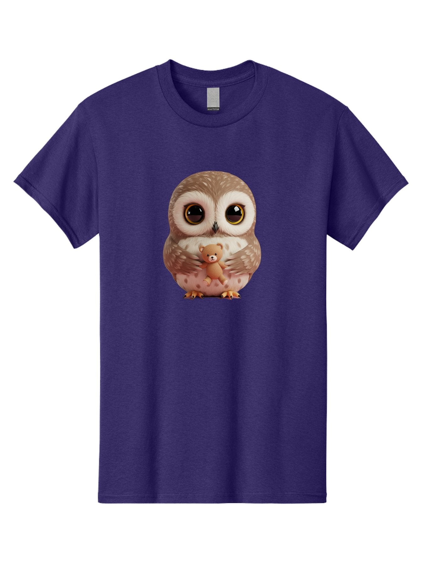 Owl-With-Teddy-3 Men'S Graphic Tee, 100% Cotton, Comfortable Casual Summer Wear, Machine Washable, Vintage Camera, Old Camera, Antique Camera, Black Camera, Classic Photography, Photography Equipment, Nostalgic Device, Film Camera, Camera Art Baf938 9