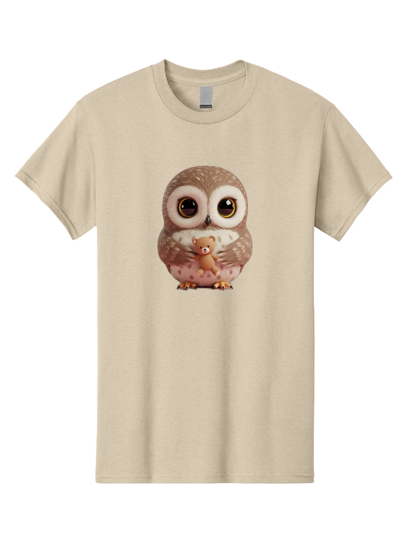 Owl-With-Teddy-3 Men'S Graphic Tee, 100% Cotton, Comfortable Casual Summer Wear, Machine Washable, Vintage Camera, Old Camera, Antique Camera, Black Camera, Classic Photography, Photography Equipment, Nostalgic Device, Film Camera, Camera Art Baf938 10