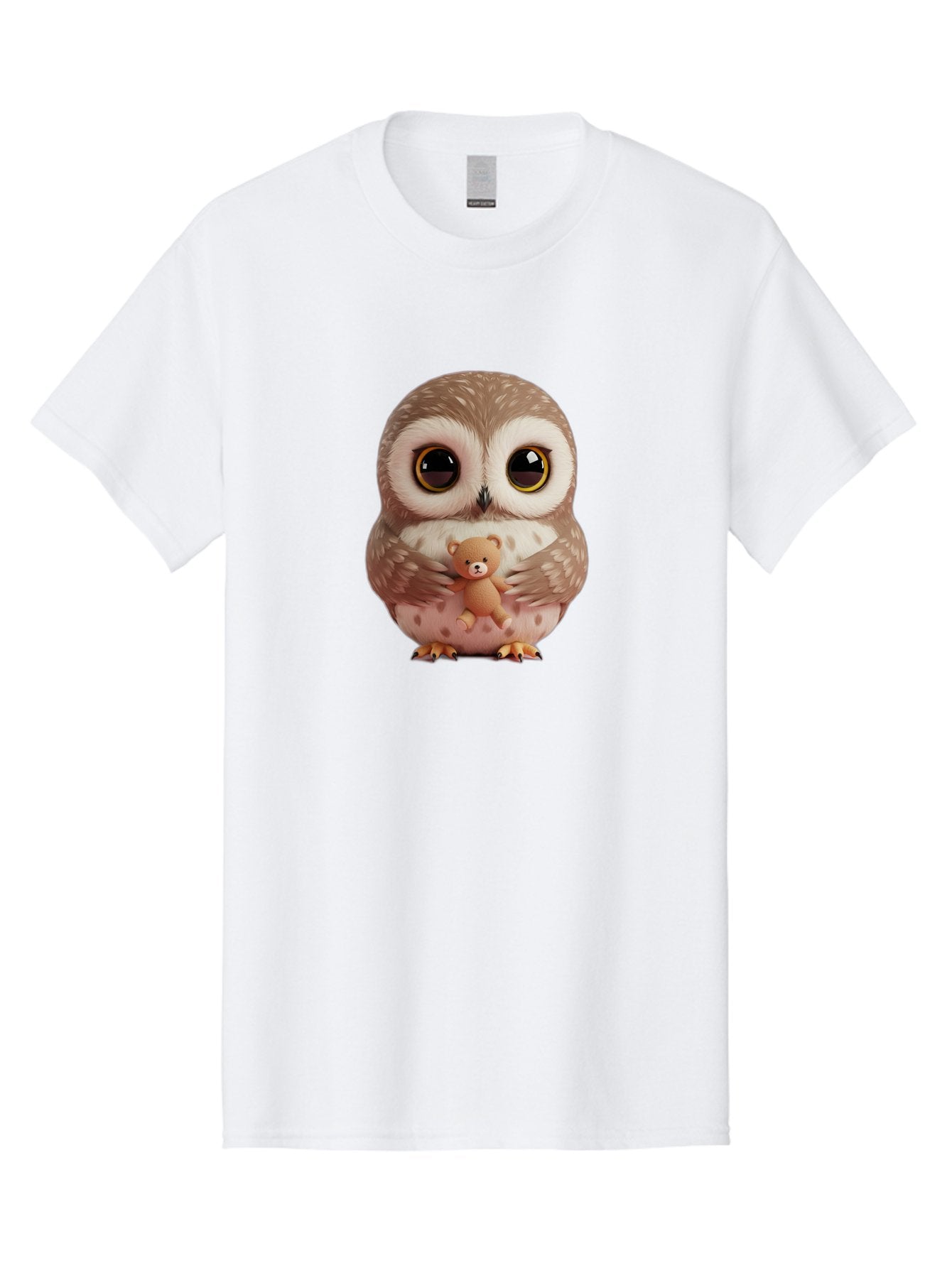 Owl-With-Teddy-3 Men'S Graphic Tee, 100% Cotton, Comfortable Casual Summer Wear, Machine Washable, Vintage Camera, Old Camera, Antique Camera, Black Camera, Classic Photography, Photography Equipment, Nostalgic Device, Film Camera, Camera Art Baf938 15
