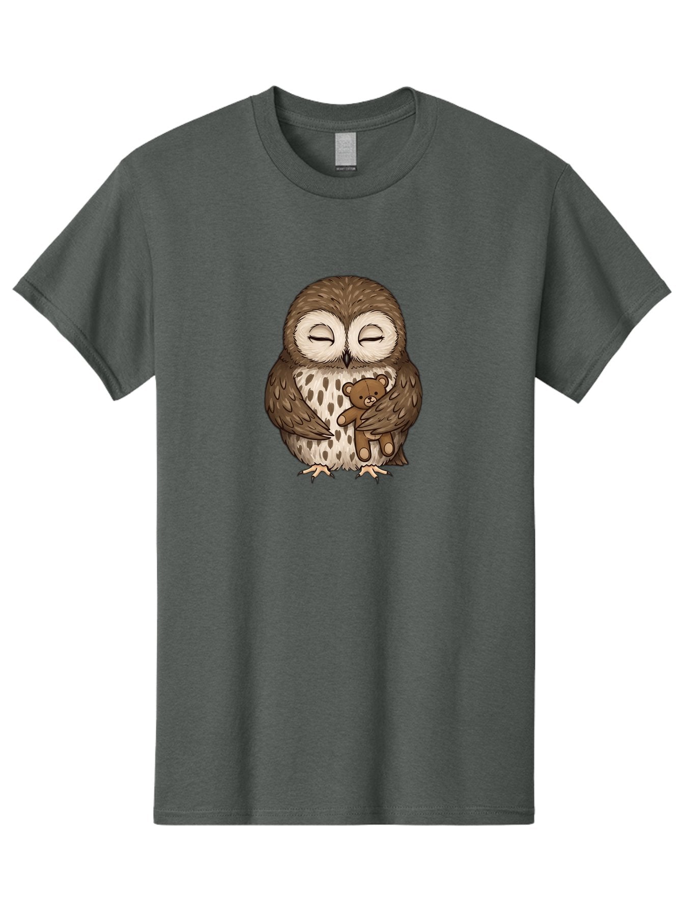 Owl-With-Teddy-4 Men'S Graphic Tee, 100% Cotton, Comfortable Casual Summer Wear, Machine Washable, Vintage Camera, Old Camera, Antique Camera, Black Camera, Classic Photography, Photography Equipment, Nostalgic Device, Film Camera, Camera Art Baf939 14
