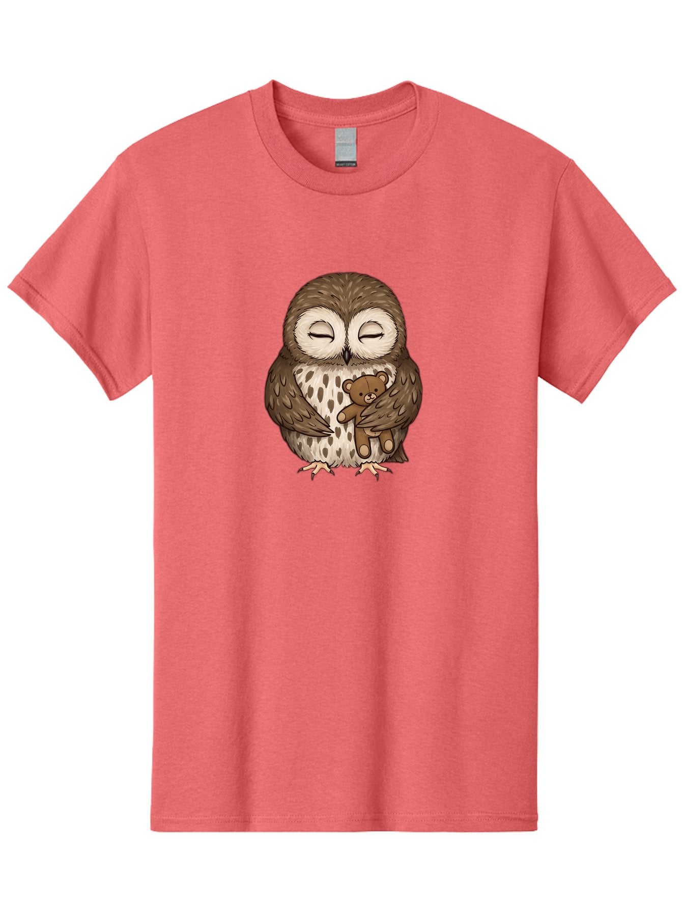 Owl-With-Teddy-4 Men'S Graphic Tee, 100% Cotton, Comfortable Casual Summer Wear, Machine Washable, Vintage Camera, Old Camera, Antique Camera, Black Camera, Classic Photography, Photography Equipment, Nostalgic Device, Film Camera, Camera Art Baf939 3