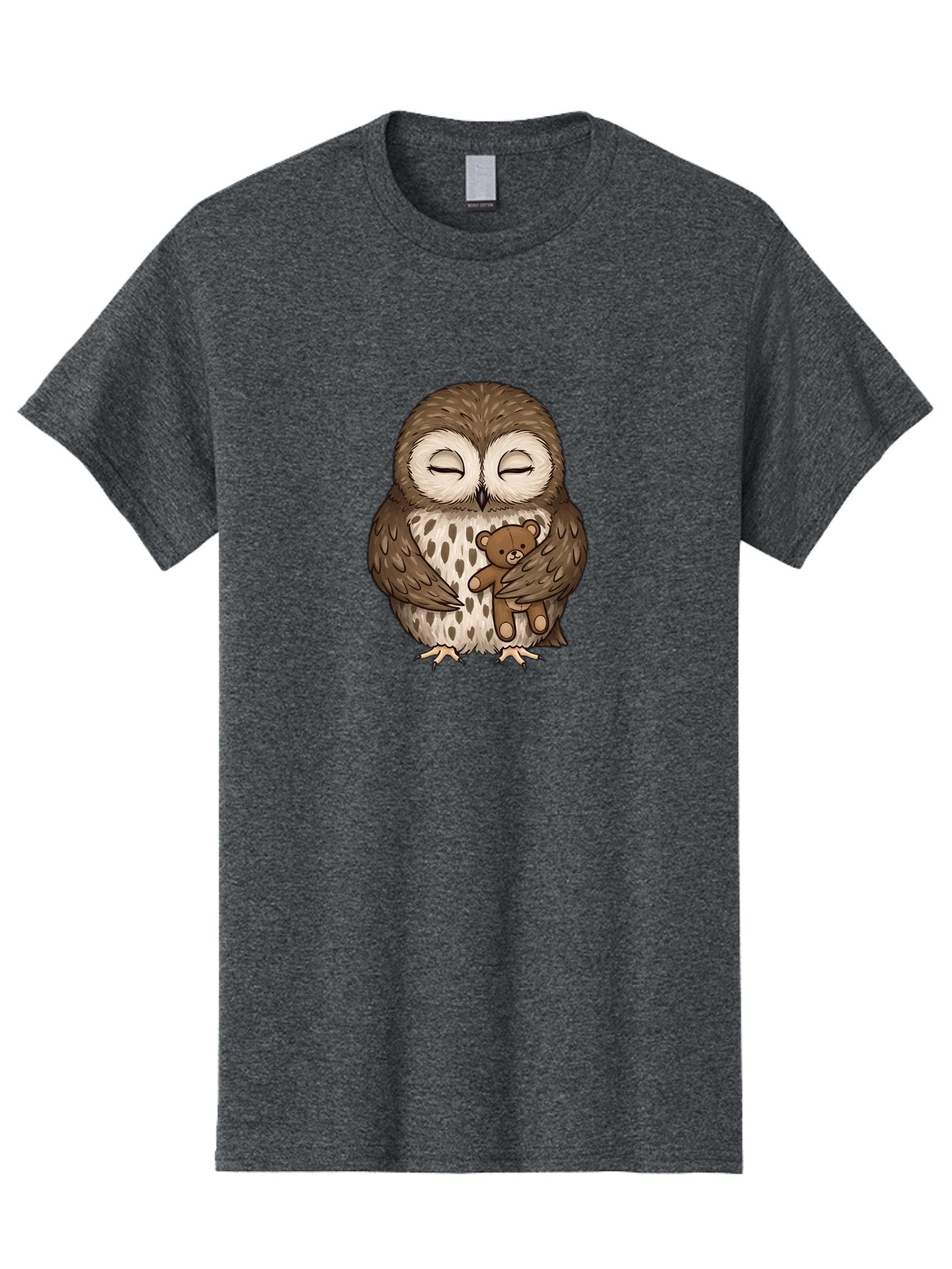 Owl-With-Teddy-4 Men'S Graphic Tee, 100% Cotton, Comfortable Casual Summer Wear, Machine Washable, Vintage Camera, Old Camera, Antique Camera, Black Camera, Classic Photography, Photography Equipment, Nostalgic Device, Film Camera, Camera Art Baf939 5