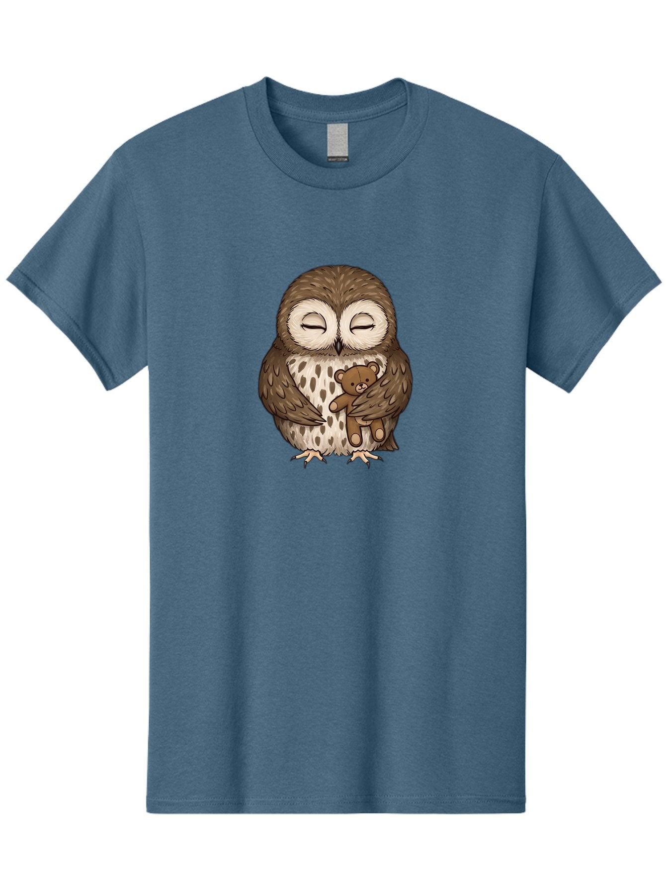 Owl-With-Teddy-4 Men'S Graphic Tee, 100% Cotton, Comfortable Casual Summer Wear, Machine Washable, Vintage Camera, Old Camera, Antique Camera, Black Camera, Classic Photography, Photography Equipment, Nostalgic Device, Film Camera, Camera Art Baf939 9