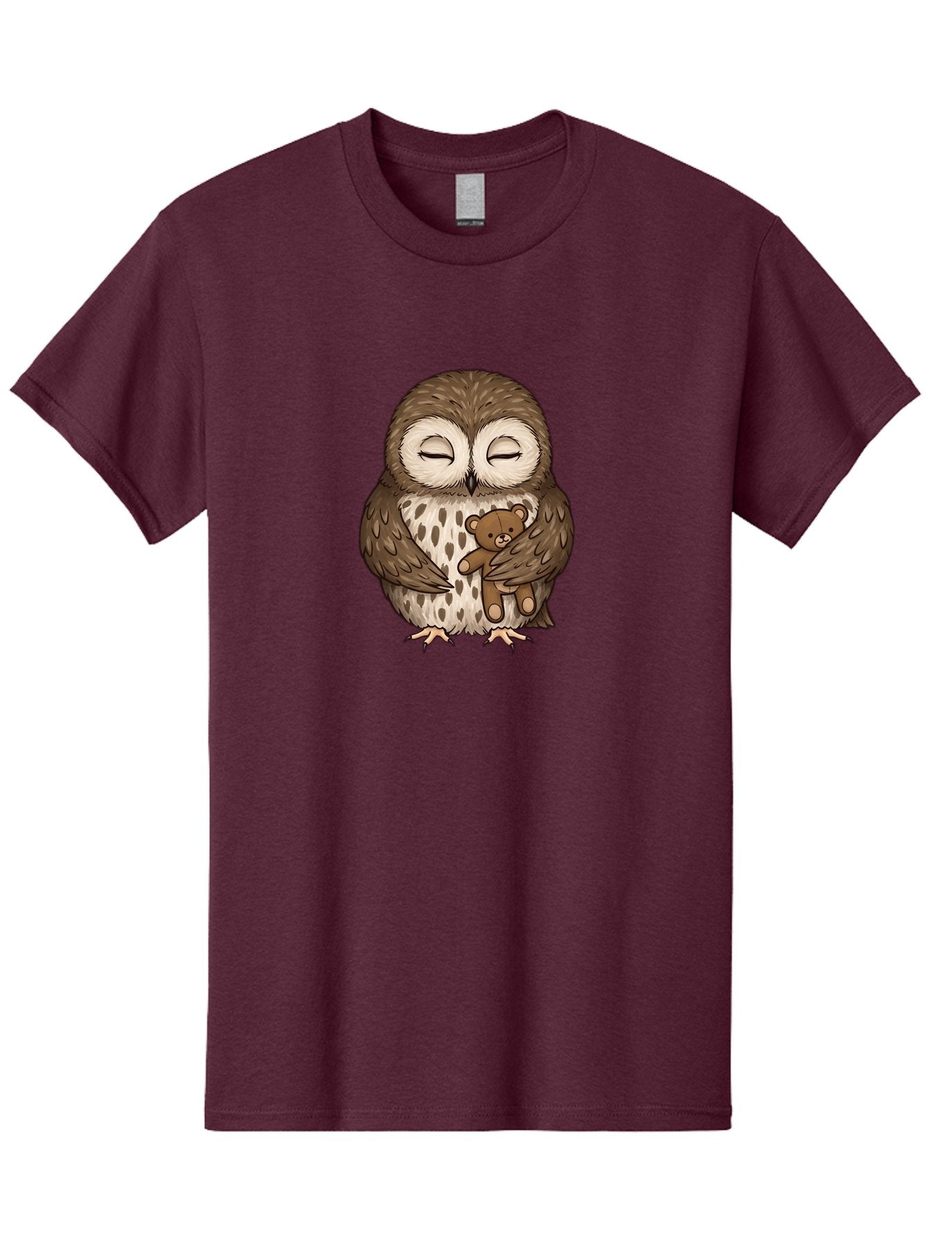 Owl-With-Teddy-4 Men'S Graphic Tee, 100% Cotton, Comfortable Casual Summer Wear, Machine Washable, Vintage Camera, Old Camera, Antique Camera, Black Camera, Classic Photography, Photography Equipment, Nostalgic Device, Film Camera, Camera Art Baf939 15
