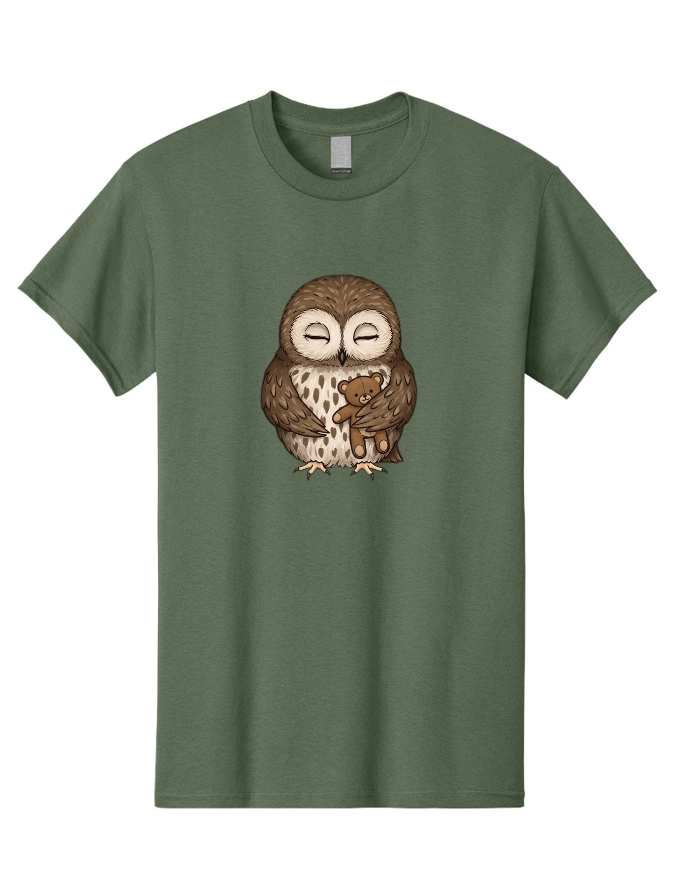 Owl-With-Teddy-4 Men'S Graphic Tee, 100% Cotton, Comfortable Casual Summer Wear, Machine Washable, Vintage Camera, Old Camera, Antique Camera, Black Camera, Classic Photography, Photography Equipment, Nostalgic Device, Film Camera, Camera Art Baf939 4