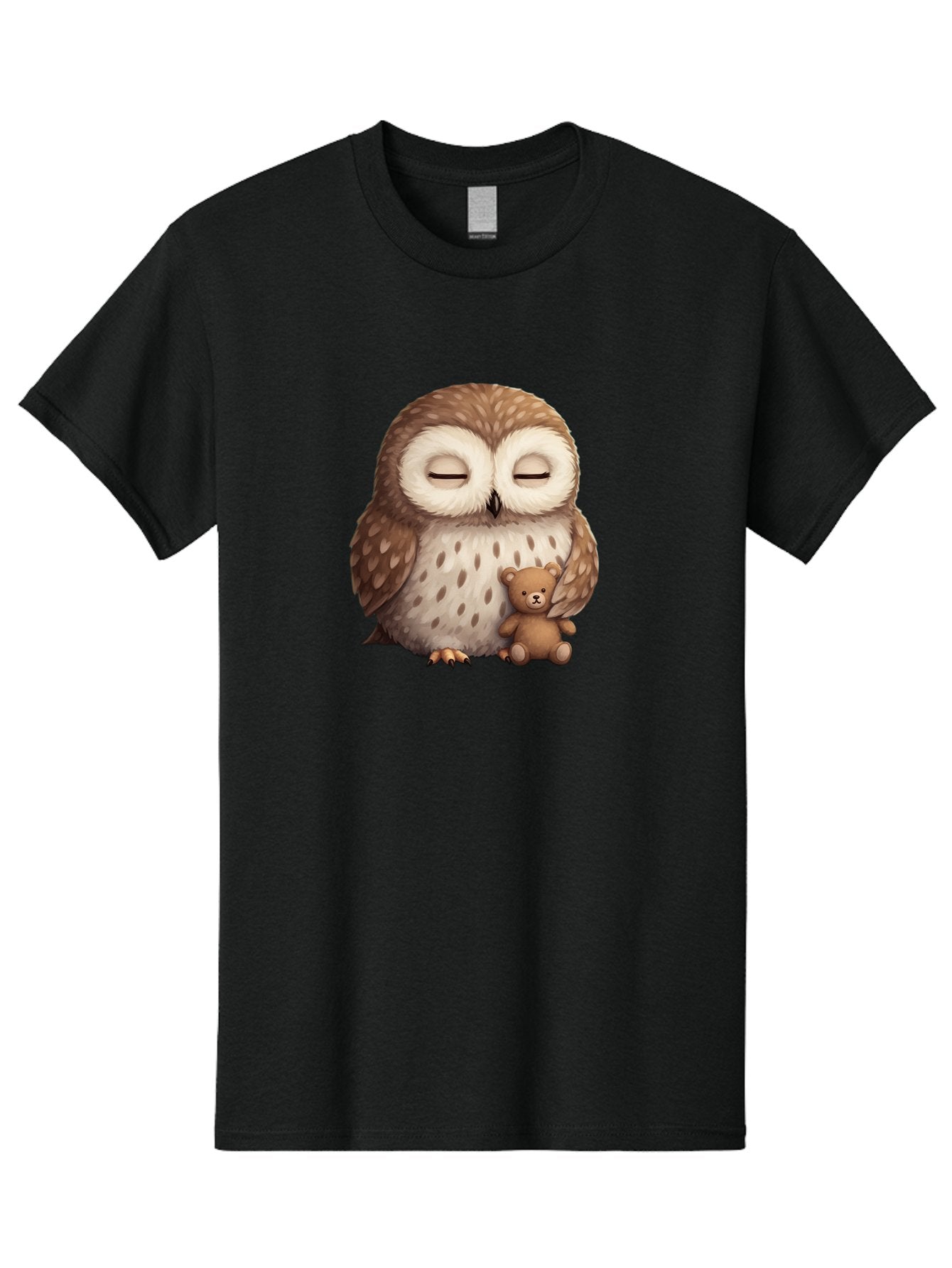 Owl-With-Teddy-Bear Men'S Graphic Tee, 100% Cotton, Comfortable Casual Summer Wear, Machine Washable, Vintage Camera, Old Camera, Antique Camera, Black Camera, Classic Photography, Photography Equipment, Nostalgic Device, Film Camera, Baf940 15