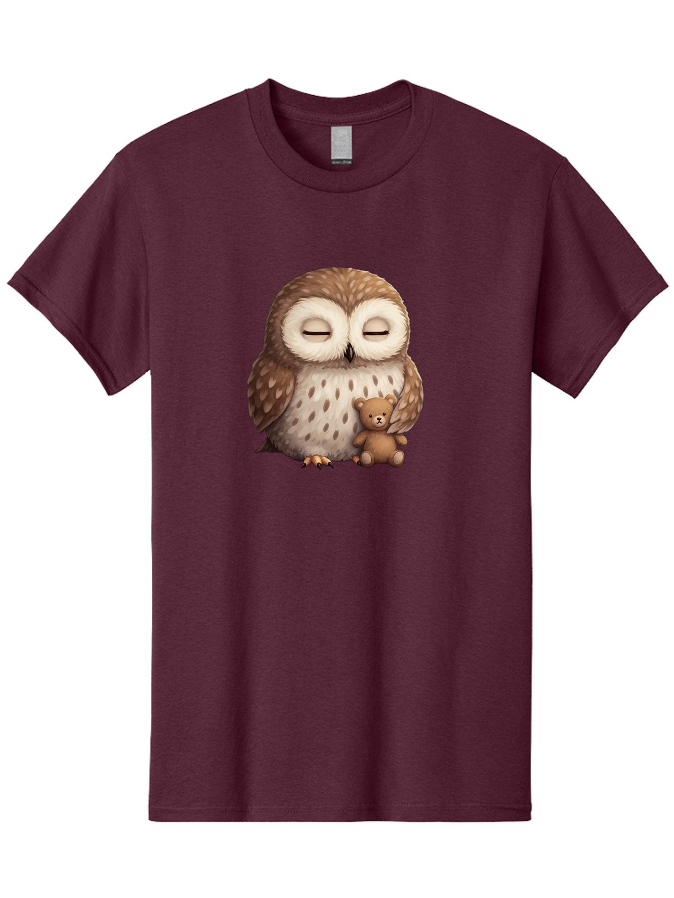 Owl-With-Teddy-Bear Men'S Graphic Tee, 100% Cotton, Comfortable Casual Summer Wear, Machine Washable, Vintage Camera, Old Camera, Antique Camera, Black Camera, Classic Photography, Photography Equipment, Nostalgic Device, Film Camera, Baf940 6