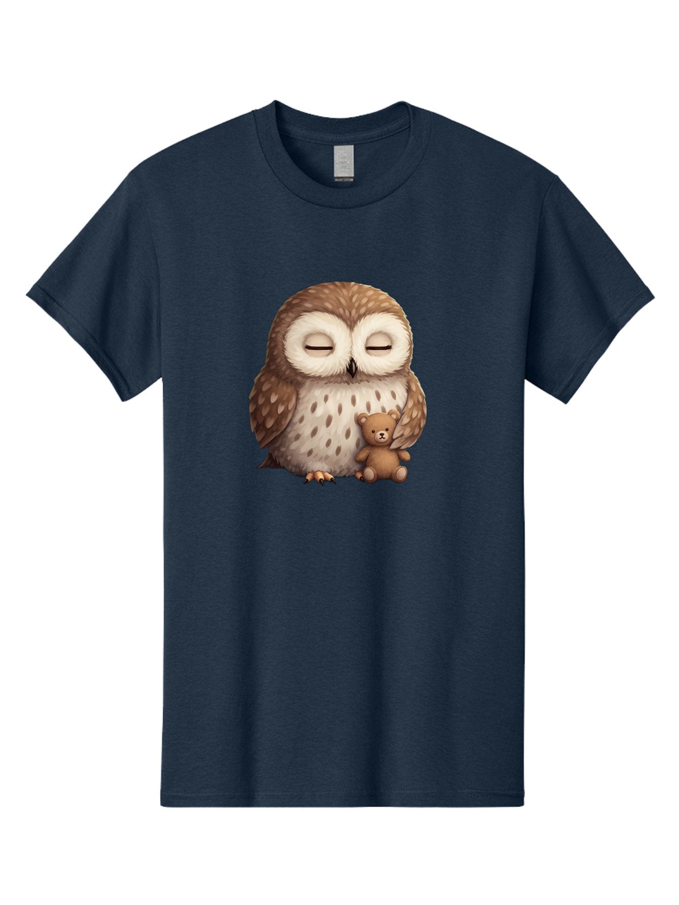 Owl-With-Teddy-Bear Men'S Graphic Tee, 100% Cotton, Comfortable Casual Summer Wear, Machine Washable, Vintage Camera, Old Camera, Antique Camera, Black Camera, Classic Photography, Photography Equipment, Nostalgic Device, Film Camera, Baf940