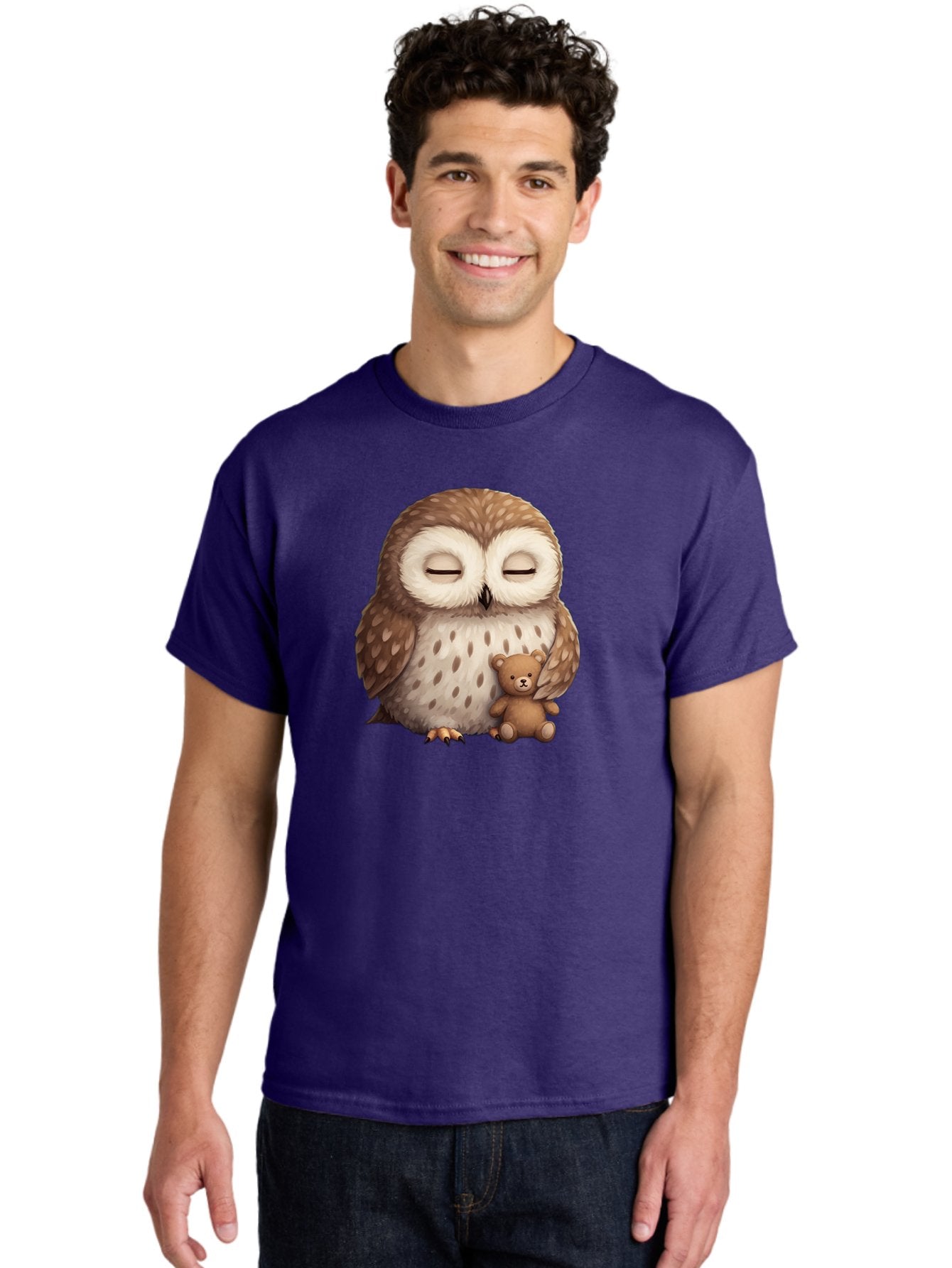 Owl-With-Teddy-Bear Men'S Graphic Tee, 100% Cotton, Comfortable Casual Summer Wear, Machine Washable, Vintage Camera, Old Camera, Antique Camera, Black Camera, Classic Photography, Photography Equipment, Nostalgic Device, Film Camera, Baf940 28