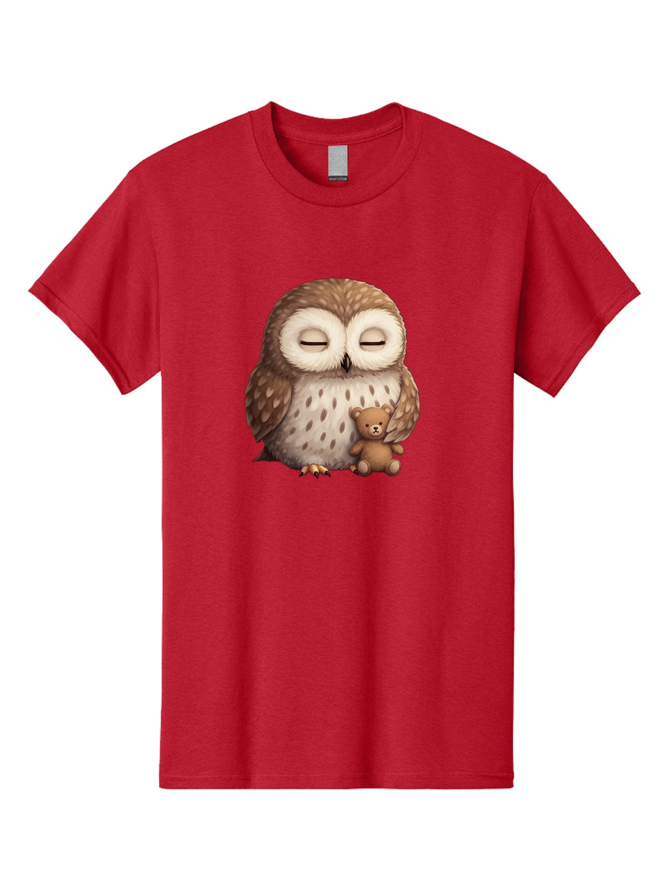 Owl-With-Teddy-Bear Men'S Graphic Tee, 100% Cotton, Comfortable Casual Summer Wear, Machine Washable, Vintage Camera, Old Camera, Antique Camera, Black Camera, Classic Photography, Photography Equipment, Nostalgic Device, Film Camera, Baf940 7
