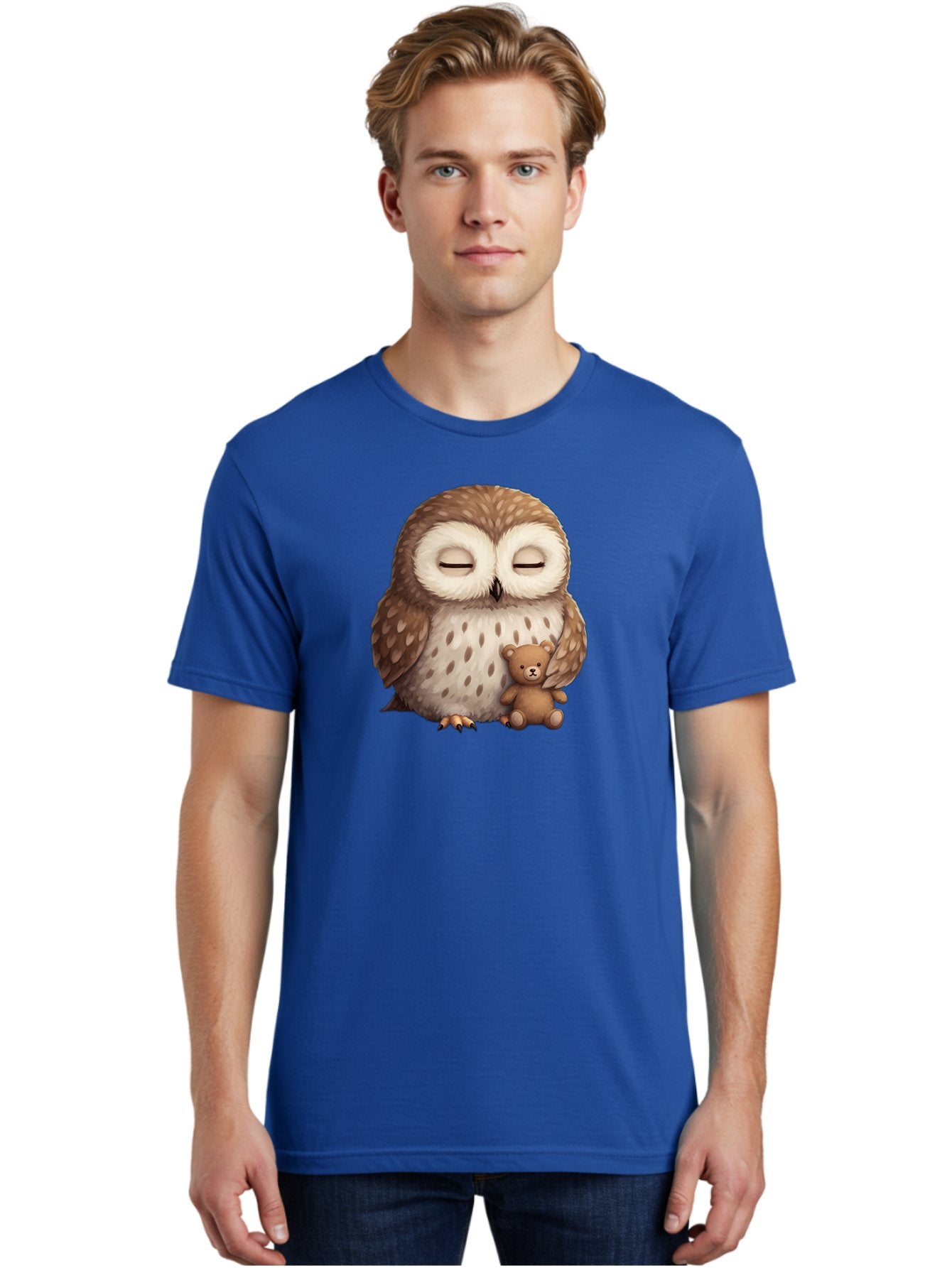 Owl-With-Teddy-Bear Men'S Graphic Tee, 100% Cotton, Comfortable Casual Summer Wear, Machine Washable, Vintage Camera, Old Camera, Antique Camera, Black Camera, Classic Photography, Photography Equipment, Nostalgic Device, Film Camera, Baf940 27
