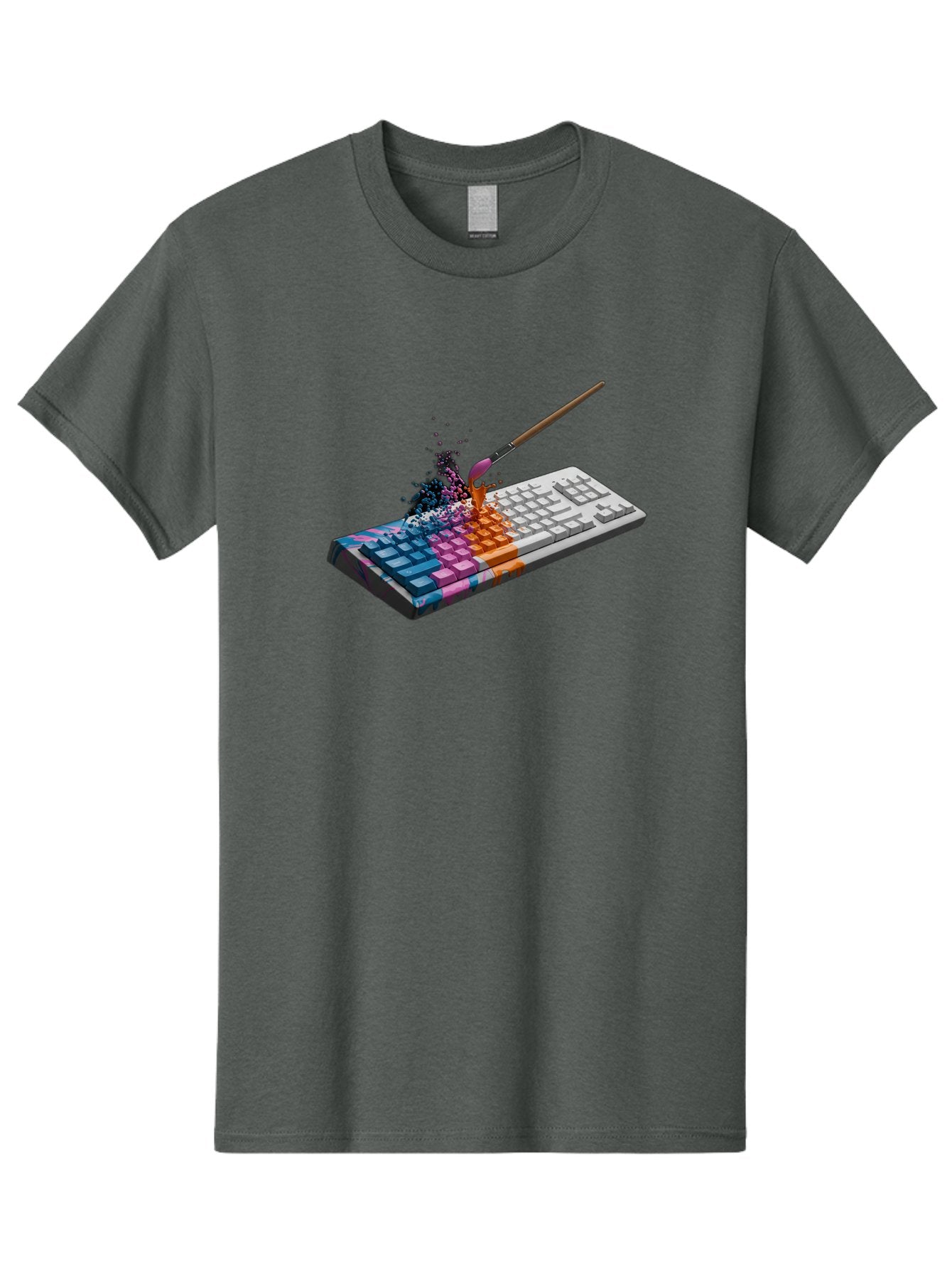 Paintbrush-Keyboard Men'S Graphic Tee, 100% Cotton, Comfortable Casual Summer Wear, Machine Washable, Vintage Camera, Old Camera, Antique Camera, Black Camera, Classic Photography, Photography Equipment, Nostalgic Device, Film Camera, Baf942 11