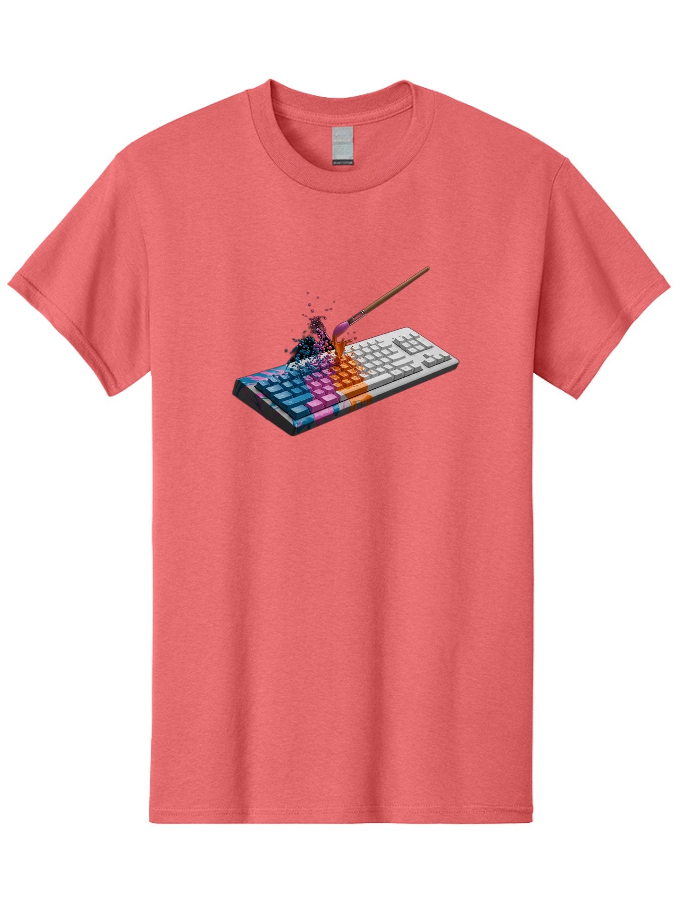 Paintbrush-Keyboard Men'S Graphic Tee, 100% Cotton, Comfortable Casual Summer Wear, Machine Washable, Vintage Camera, Old Camera, Antique Camera, Black Camera, Classic Photography, Photography Equipment, Nostalgic Device, Film Camera, Baf942 14