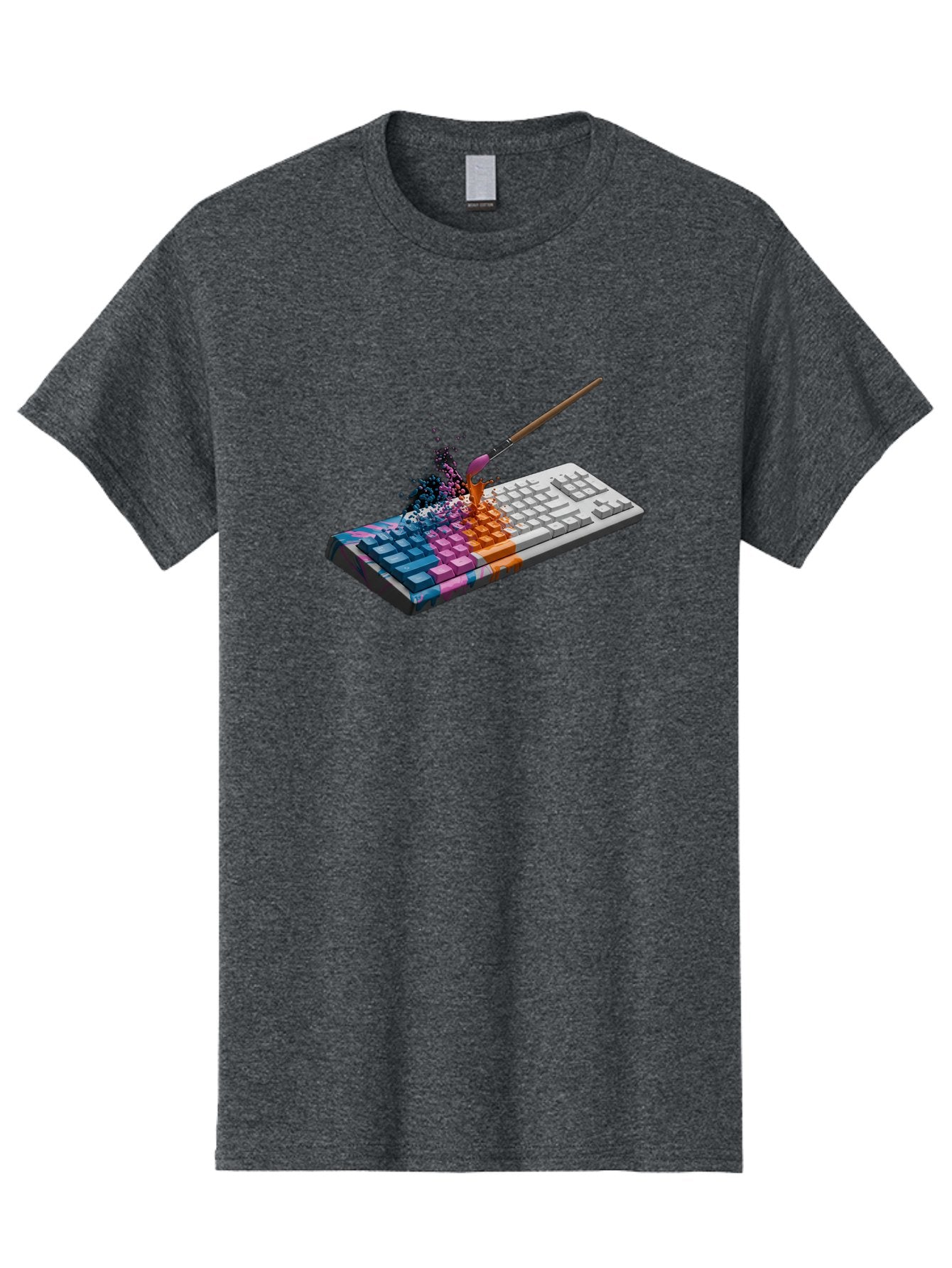 Paintbrush-Keyboard Men'S Graphic Tee, 100% Cotton, Comfortable Casual Summer Wear, Machine Washable, Vintage Camera, Old Camera, Antique Camera, Black Camera, Classic Photography, Photography Equipment, Nostalgic Device, Film Camera, Baf942 12