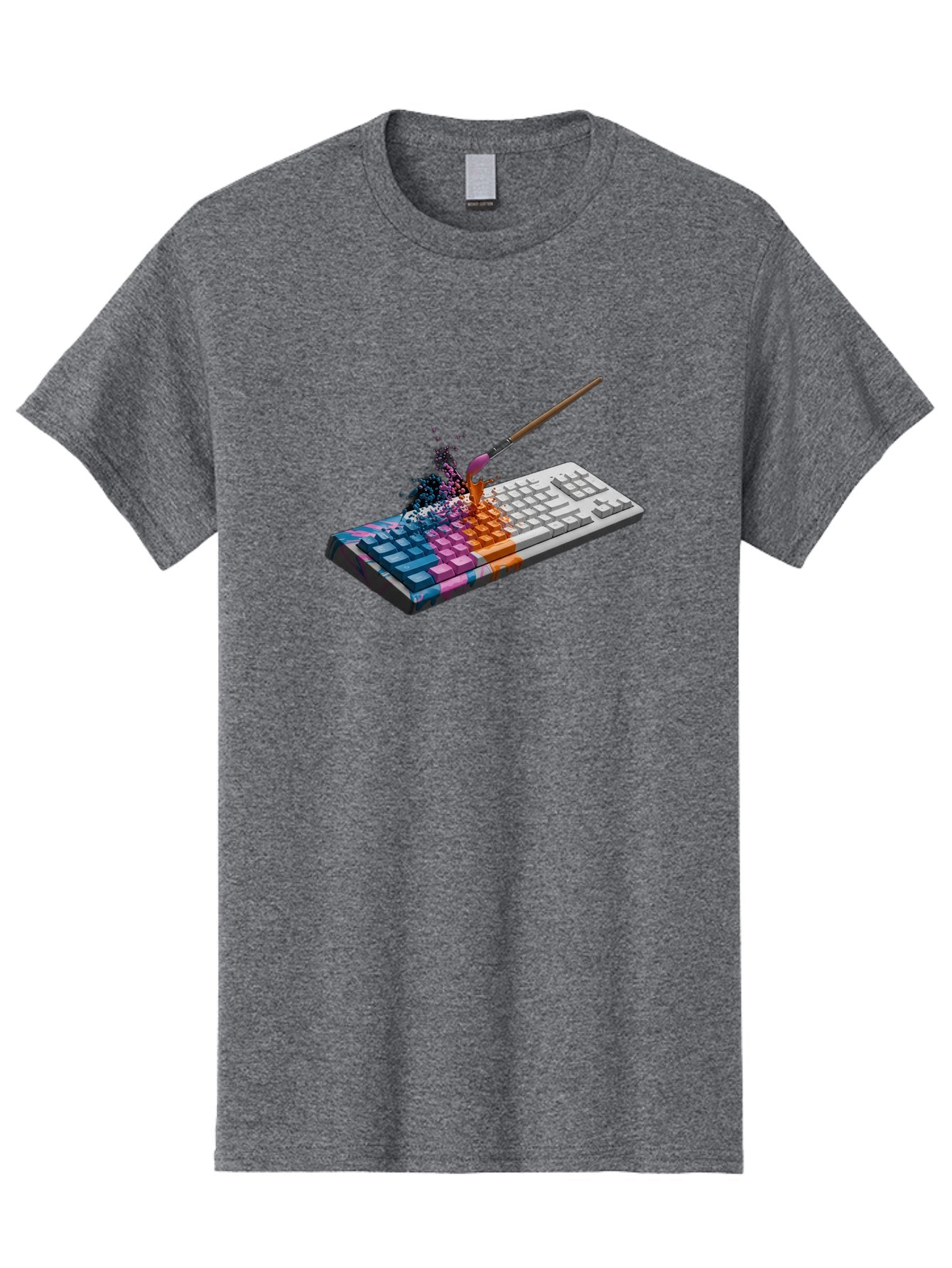 Paintbrush-Keyboard Men'S Graphic Tee, 100% Cotton, Comfortable Casual Summer Wear, Machine Washable, Vintage Camera, Old Camera, Antique Camera, Black Camera, Classic Photography, Photography Equipment, Nostalgic Device, Film Camera, Baf942 5