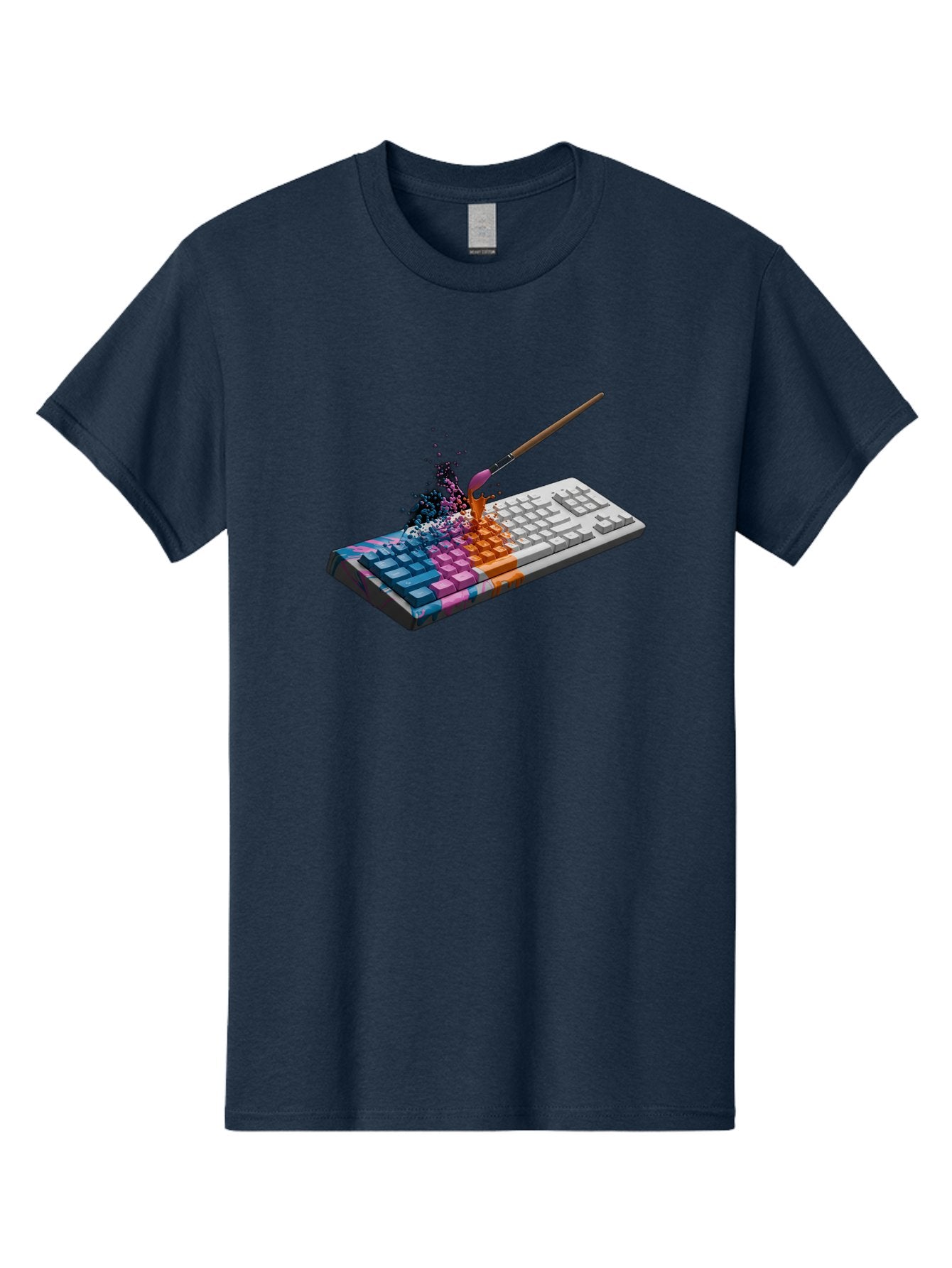 Paintbrush-Keyboard Men'S Graphic Tee, 100% Cotton, Comfortable Casual Summer Wear, Machine Washable, Vintage Camera, Old Camera, Antique Camera, Black Camera, Classic Photography, Photography Equipment, Nostalgic Device, Film Camera, Baf942 9