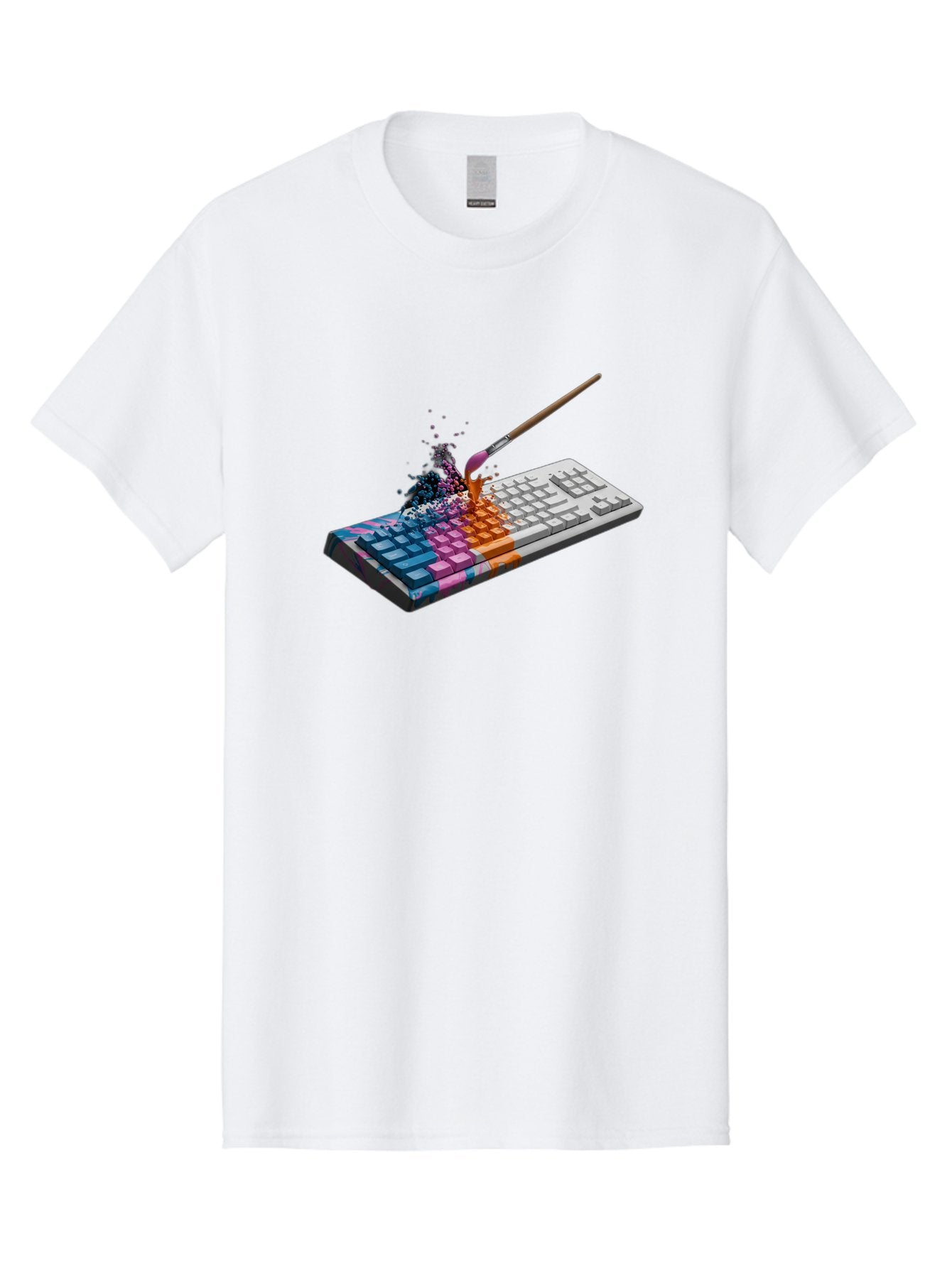 Paintbrush-Keyboard Men'S Graphic Tee, 100% Cotton, Comfortable Casual Summer Wear, Machine Washable, Vintage Camera, Old Camera, Antique Camera, Black Camera, Classic Photography, Photography Equipment, Nostalgic Device, Film Camera, Baf942 4
