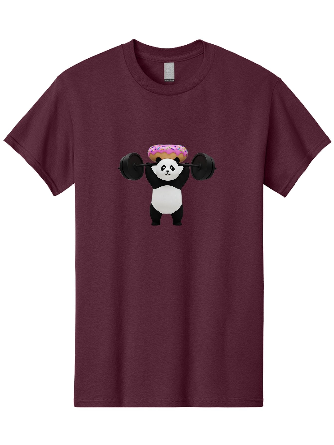 Panda-Lifting-Barbell-1 Men'S Graphic Tee, 100% Cotton, Comfortable Casual Summer Wear, Machine Washable, Vintage Camera, Old Camera, Antique Camera, Black Camera, Classic Photography, Photography Equipment, Nostalgic Device, Film Camera, Baf944