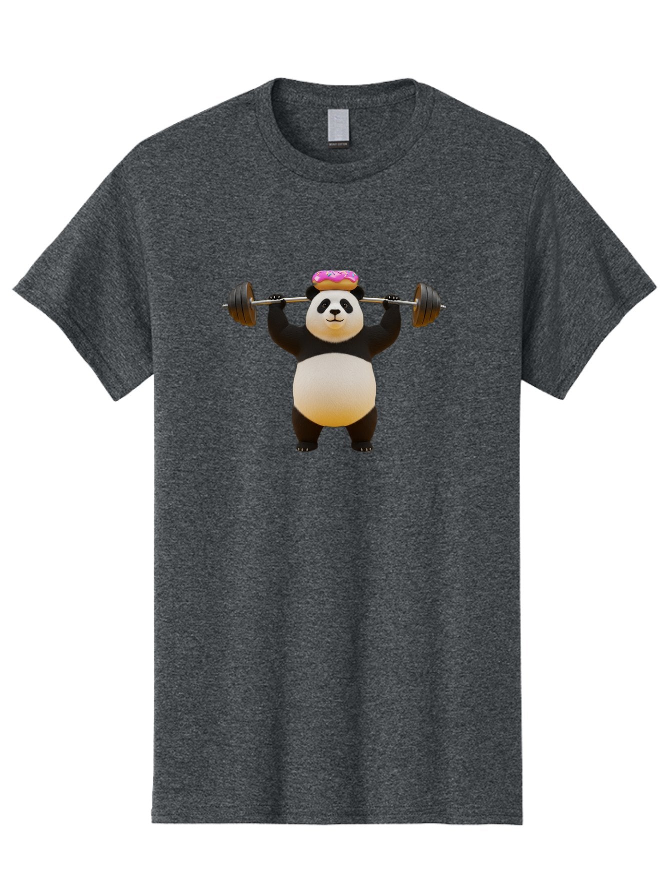 Panda-Lifting-Donut-1 Men'S Graphic Tee, 100% Cotton, Comfortable Casual Summer Wear, Machine Washable, Vintage Camera, Old Camera, Antique Camera, Black Camera, Classic Photography, Photography Equipment, Nostalgic Device, Film Camera, Baf946 5