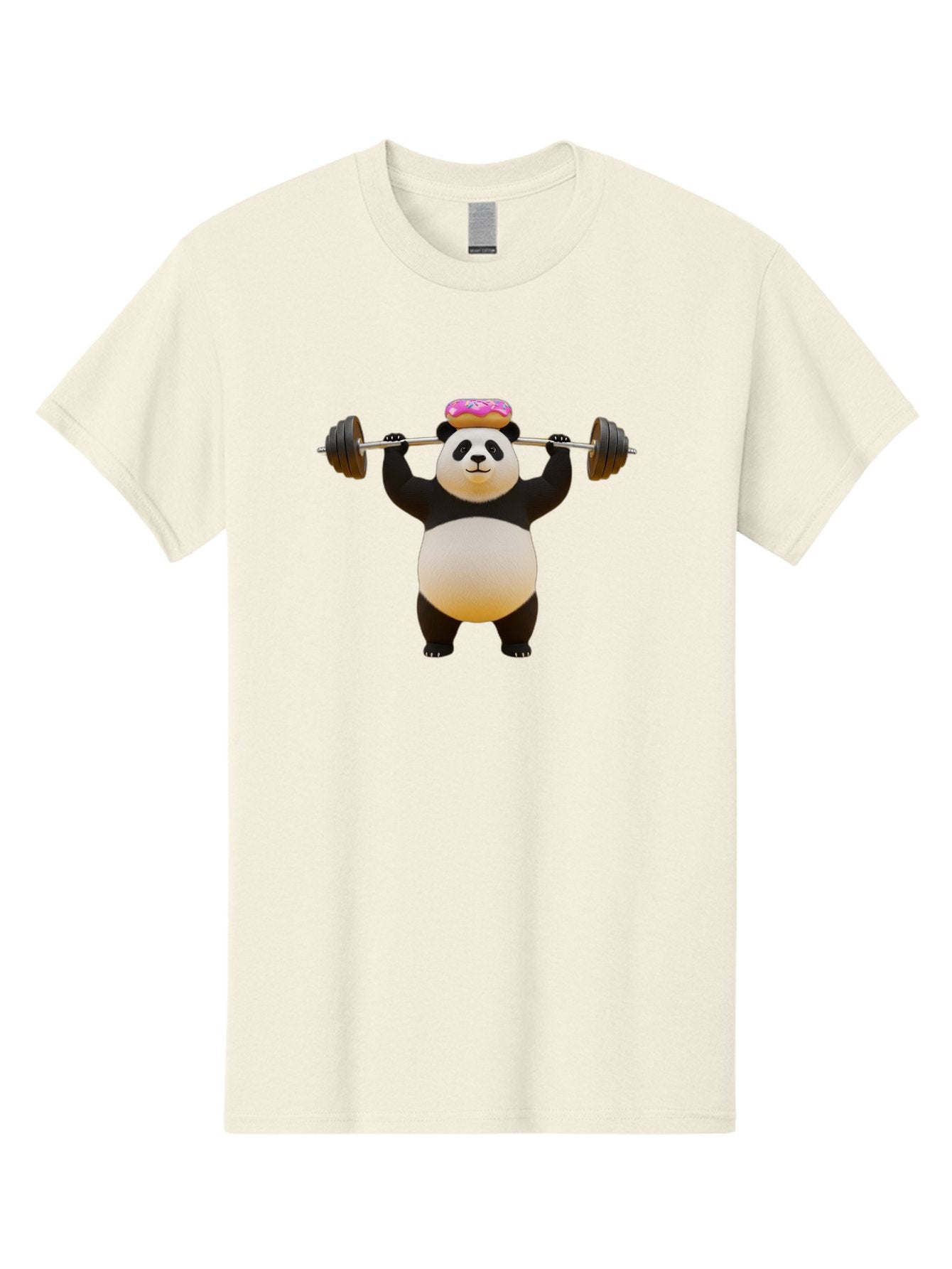 Panda-Lifting-Donut-1 Men'S Graphic Tee, 100% Cotton, Comfortable Casual Summer Wear, Machine Washable, Vintage Camera, Old Camera, Antique Camera, Black Camera, Classic Photography, Photography Equipment, Nostalgic Device, Film Camera, Baf946 7