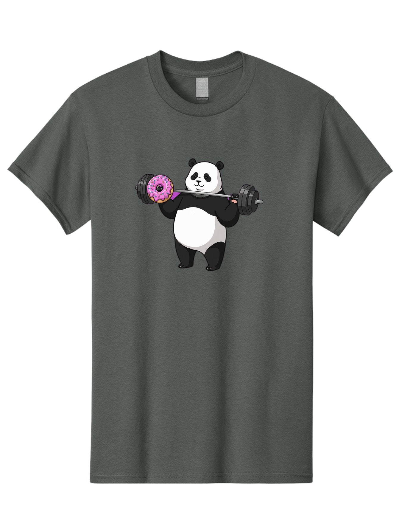 Panda-Lifting-Donut Men'S Graphic Tee, 100% Cotton, Comfortable Casual Summer Wear, Machine Washable, Vintage Camera, Old Camera, Antique Camera, Black Camera, Classic Photography, Photography Equipment, Nostalgic Device, Film Camera, Baf947 10