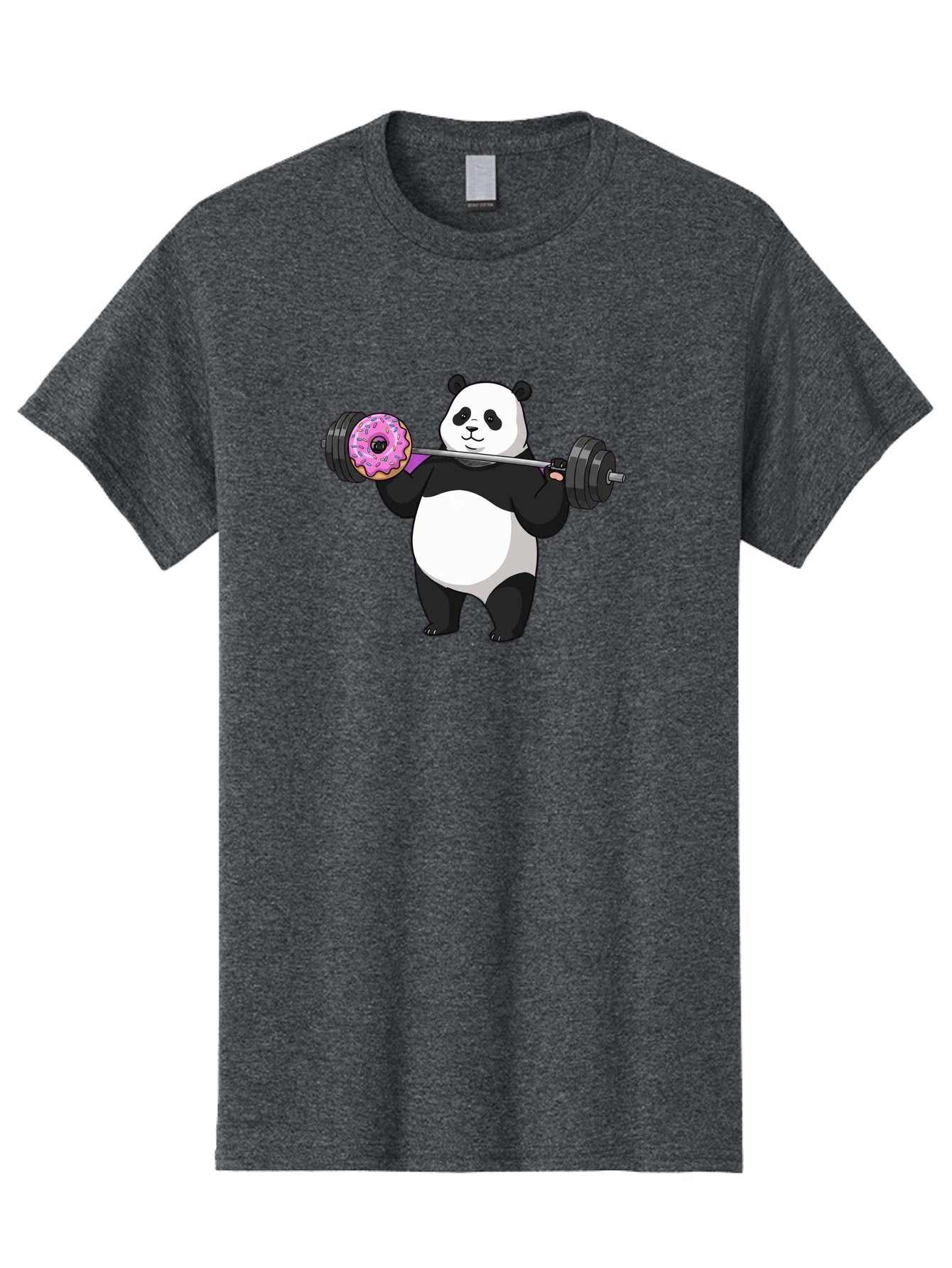 Panda-Lifting-Donut Men'S Graphic Tee, 100% Cotton, Comfortable Casual Summer Wear, Machine Washable, Vintage Camera, Old Camera, Antique Camera, Black Camera, Classic Photography, Photography Equipment, Nostalgic Device, Film Camera, Baf947 12