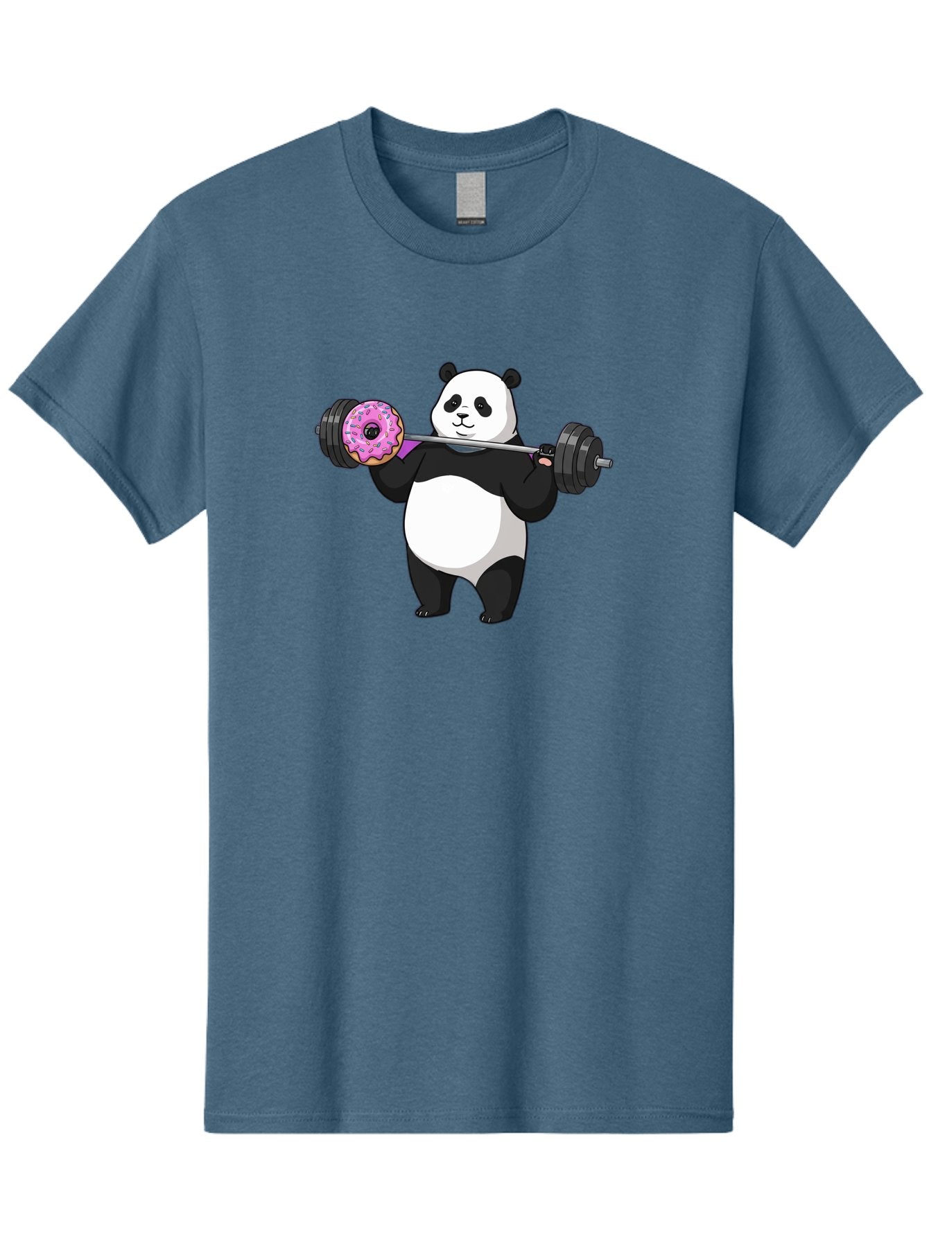 Panda-Lifting-Donut Men'S Graphic Tee, 100% Cotton, Comfortable Casual Summer Wear, Machine Washable, Vintage Camera, Old Camera, Antique Camera, Black Camera, Classic Photography, Photography Equipment, Nostalgic Device, Film Camera, Baf947 8
