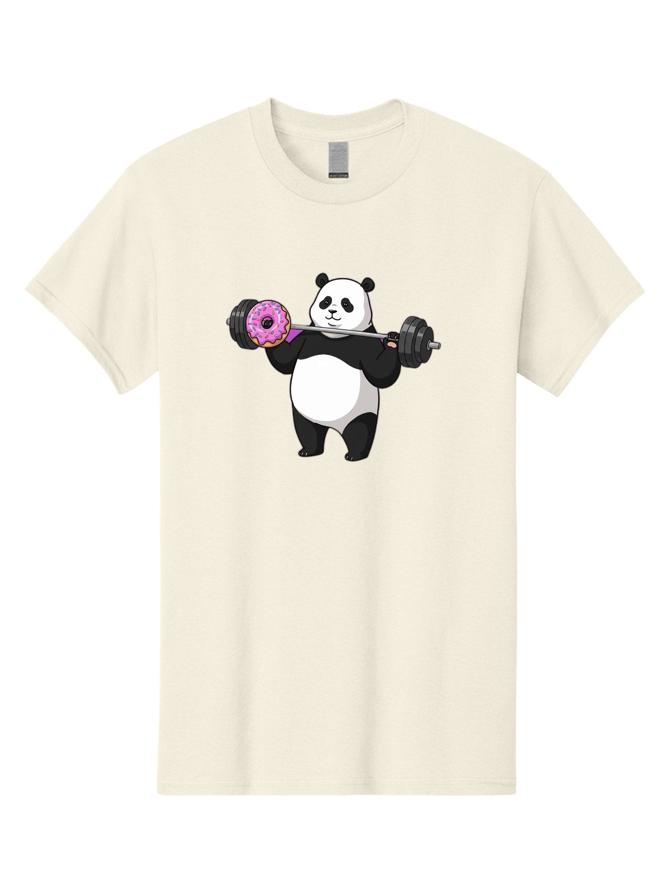Panda-Lifting-Donut Men'S Graphic Tee, 100% Cotton, Comfortable Casual Summer Wear, Machine Washable, Vintage Camera, Old Camera, Antique Camera, Black Camera, Classic Photography, Photography Equipment, Nostalgic Device, Film Camera, Baf947 4